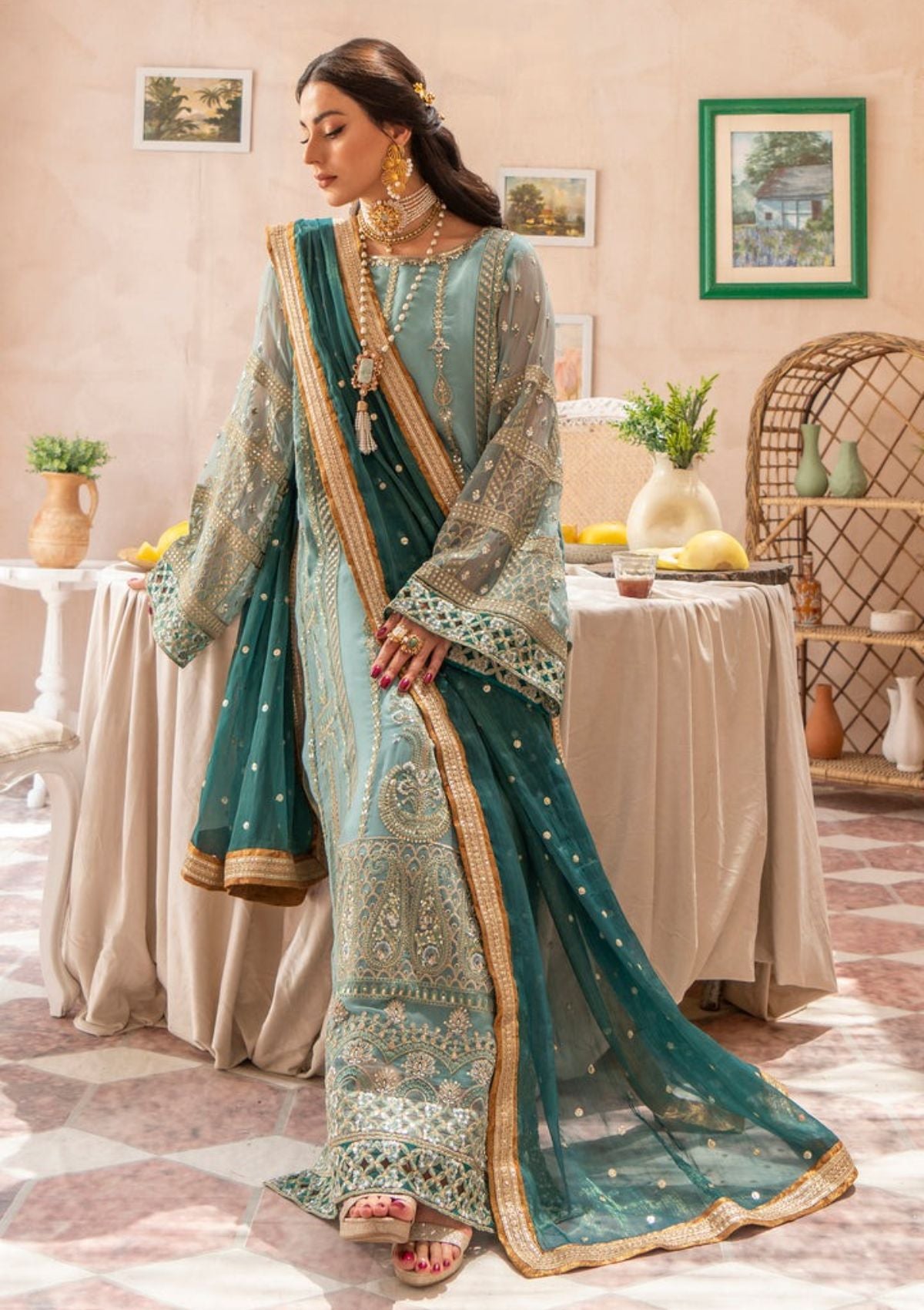 Formal Collection - Mashq - Zainab - Shimmer Moss (QFD-0068)