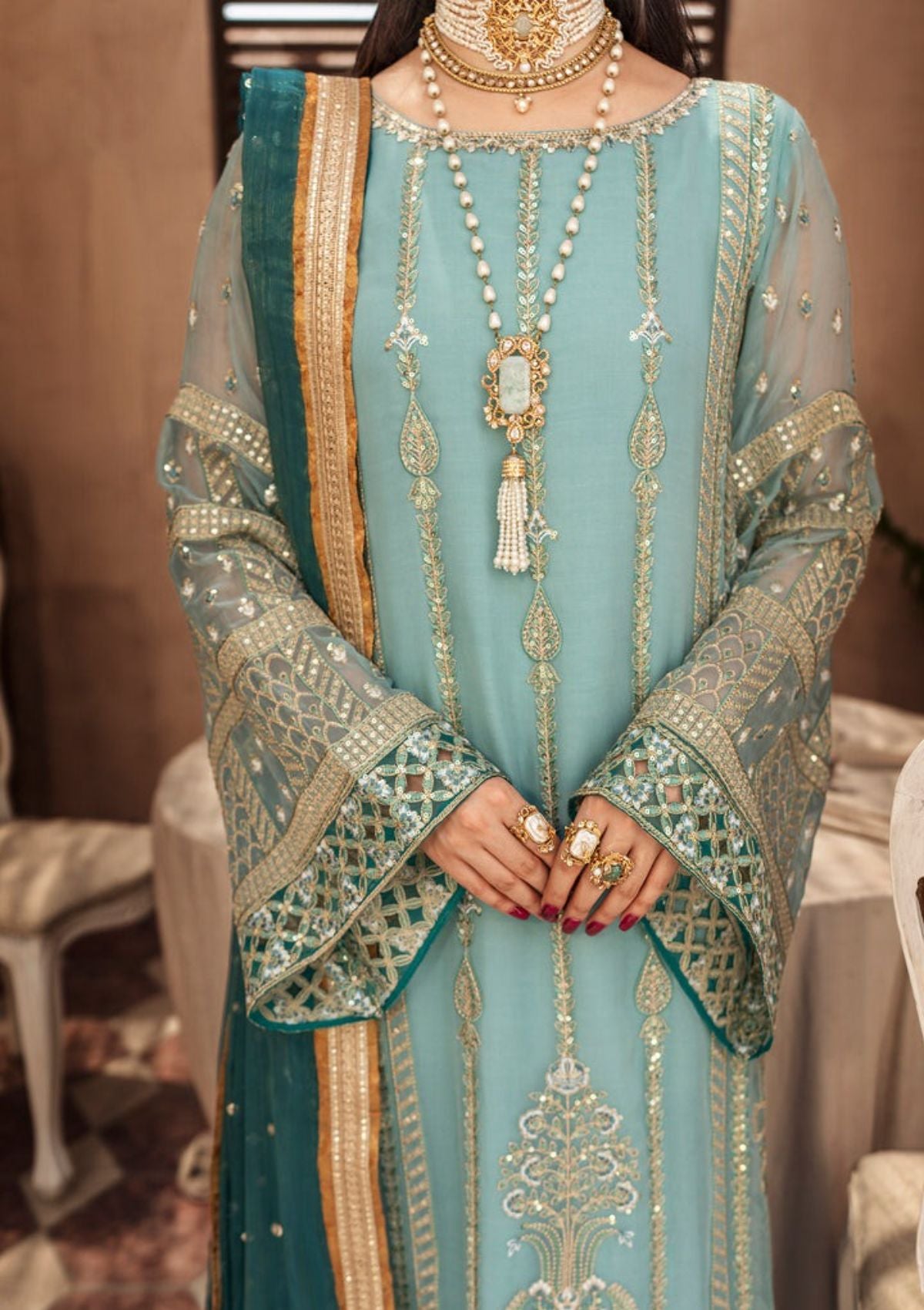 Formal Collection - Mashq - Zainab - Shimmer Moss (QFD-0068)