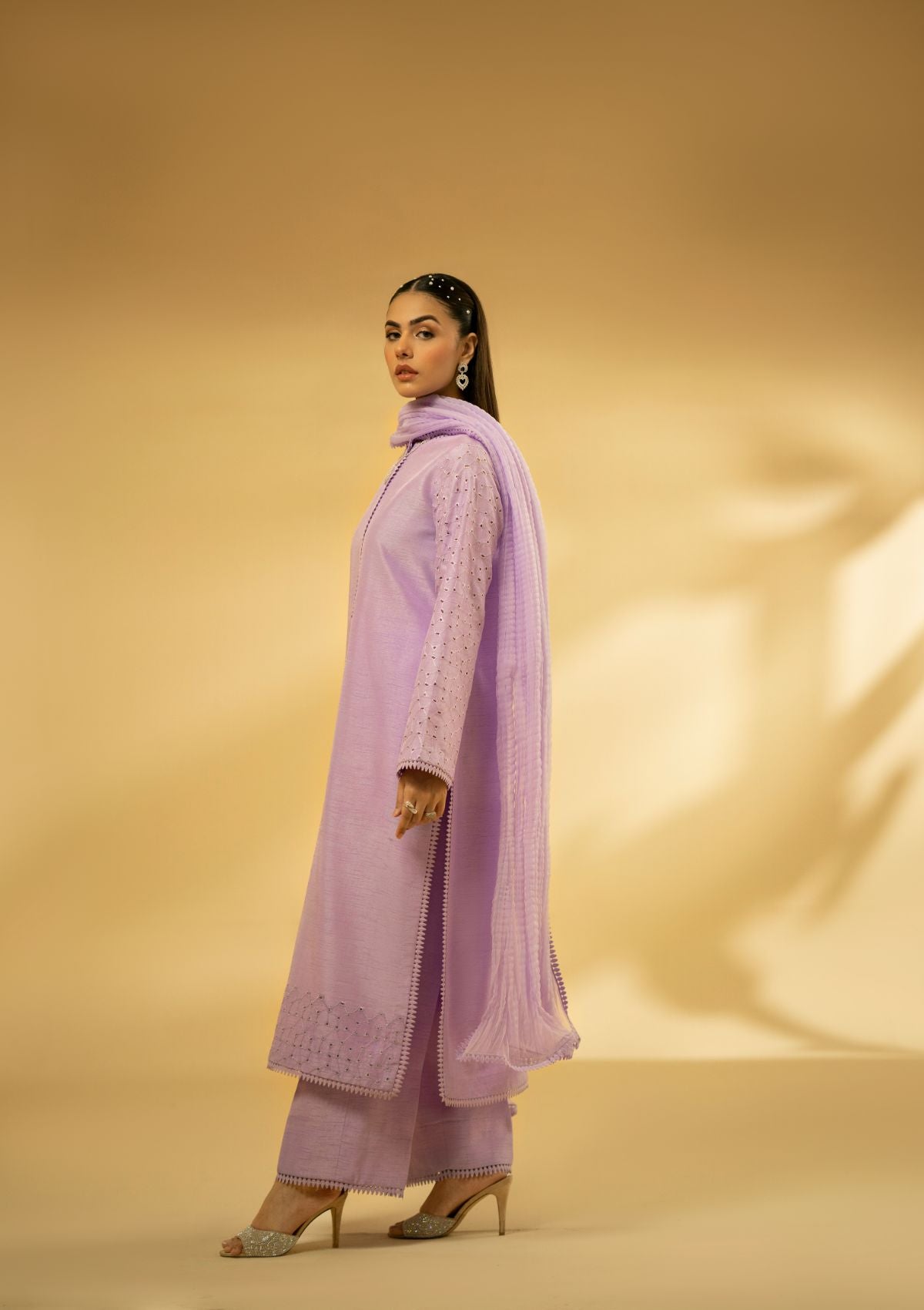 Winter Collection - Fozia Khalid - Silk Edit - Lilac Dreamscape - D#08