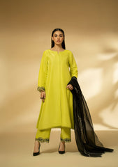 Winter Collection - Fozia Khalid - Silk Edit - Lime Zest - D#13