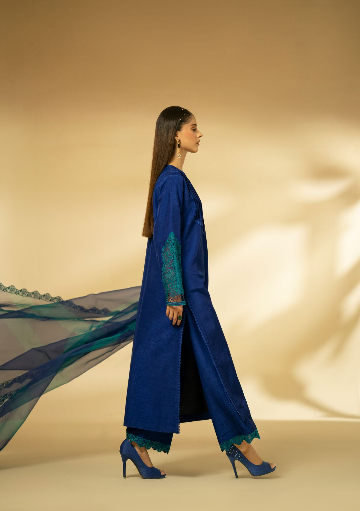 Winter Collection - Fozia Khalid - Silk Edit - Sapphire Elegance - D#10