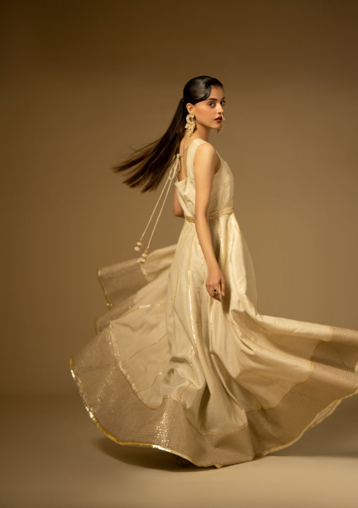 Winter Collection - Fozia Khalid - Silk Edit - Ivory Sequin - D#02