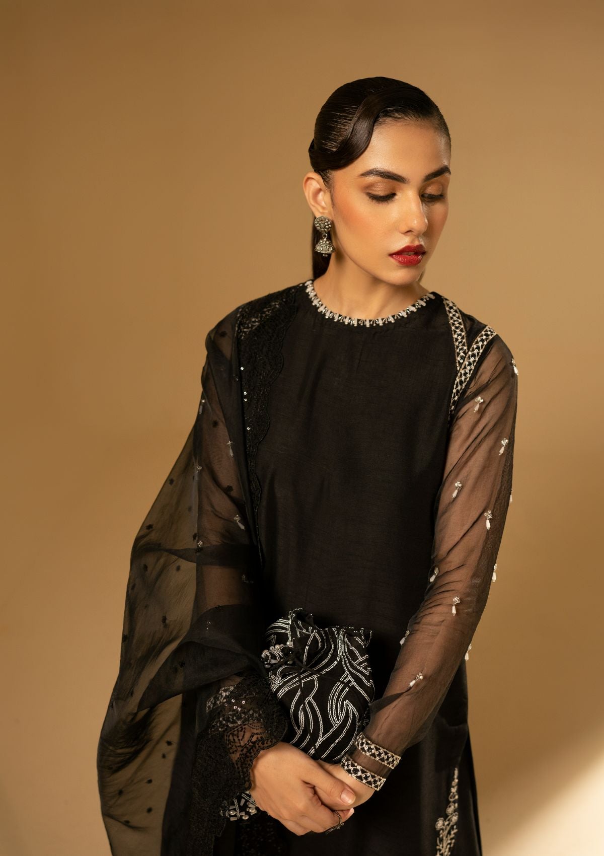 Winter Collection - Fozia Khalid - Silk Edit - Black Swan - D#03