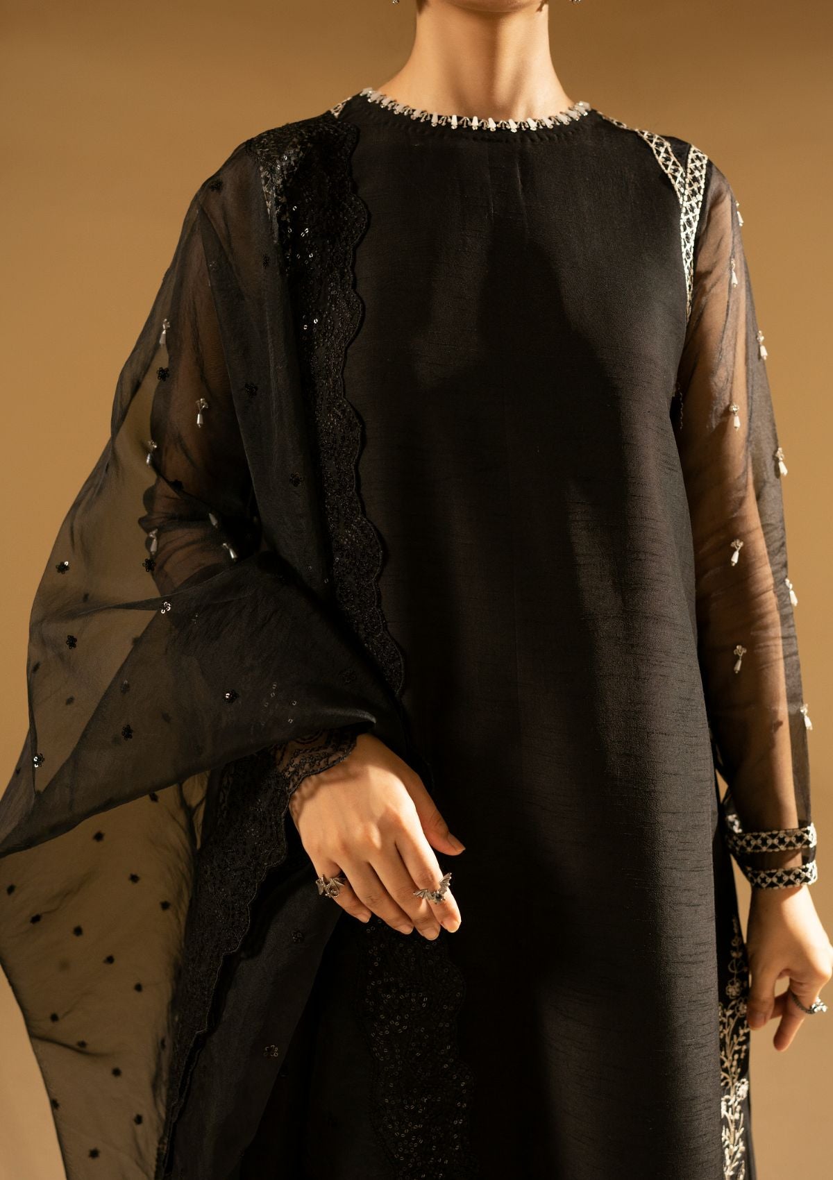 Winter Collection - Fozia Khalid - Silk Edit - Black Swan - D#03