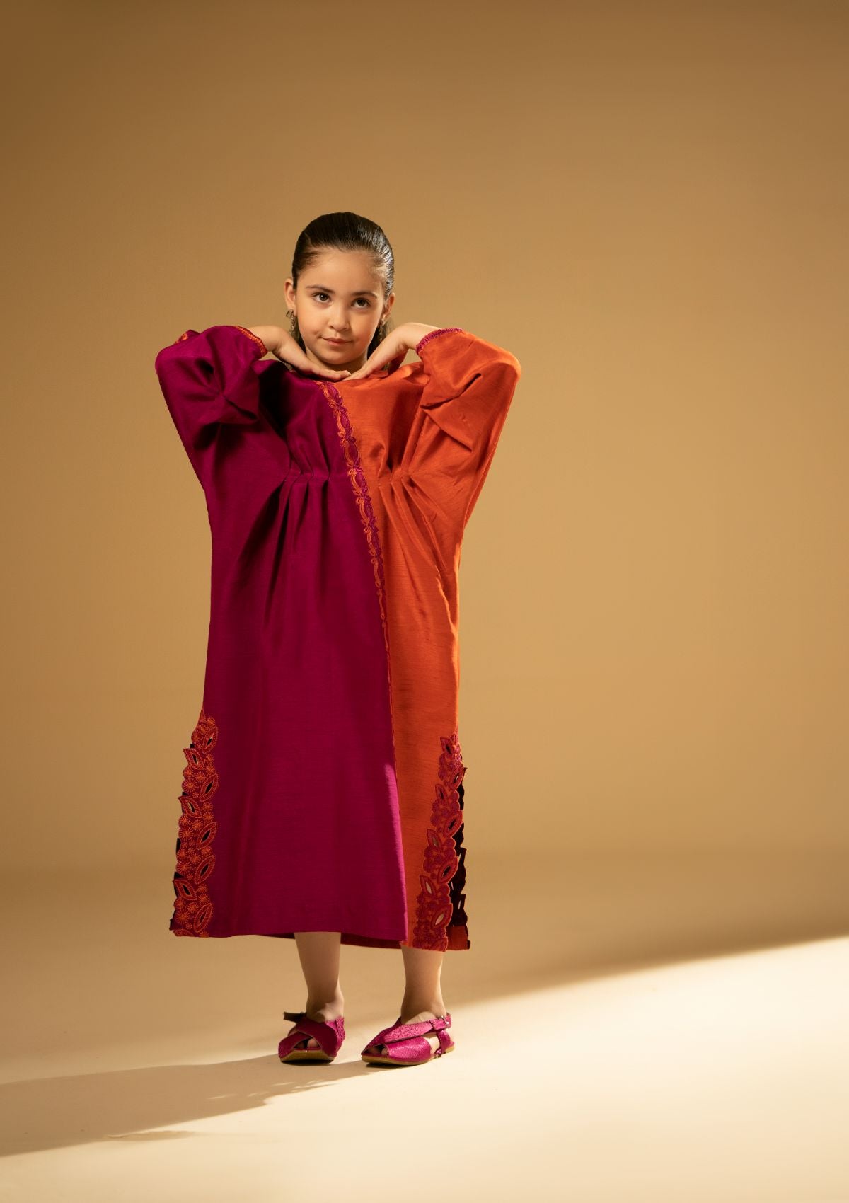 Kids Collection - Fozia Khalid - Silk Edit - Split Tone Kaftan