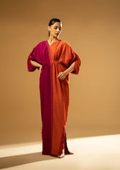 Winter Collection - Fozia Khalid - Silk Edit - Split Tone Kaftan - D#07