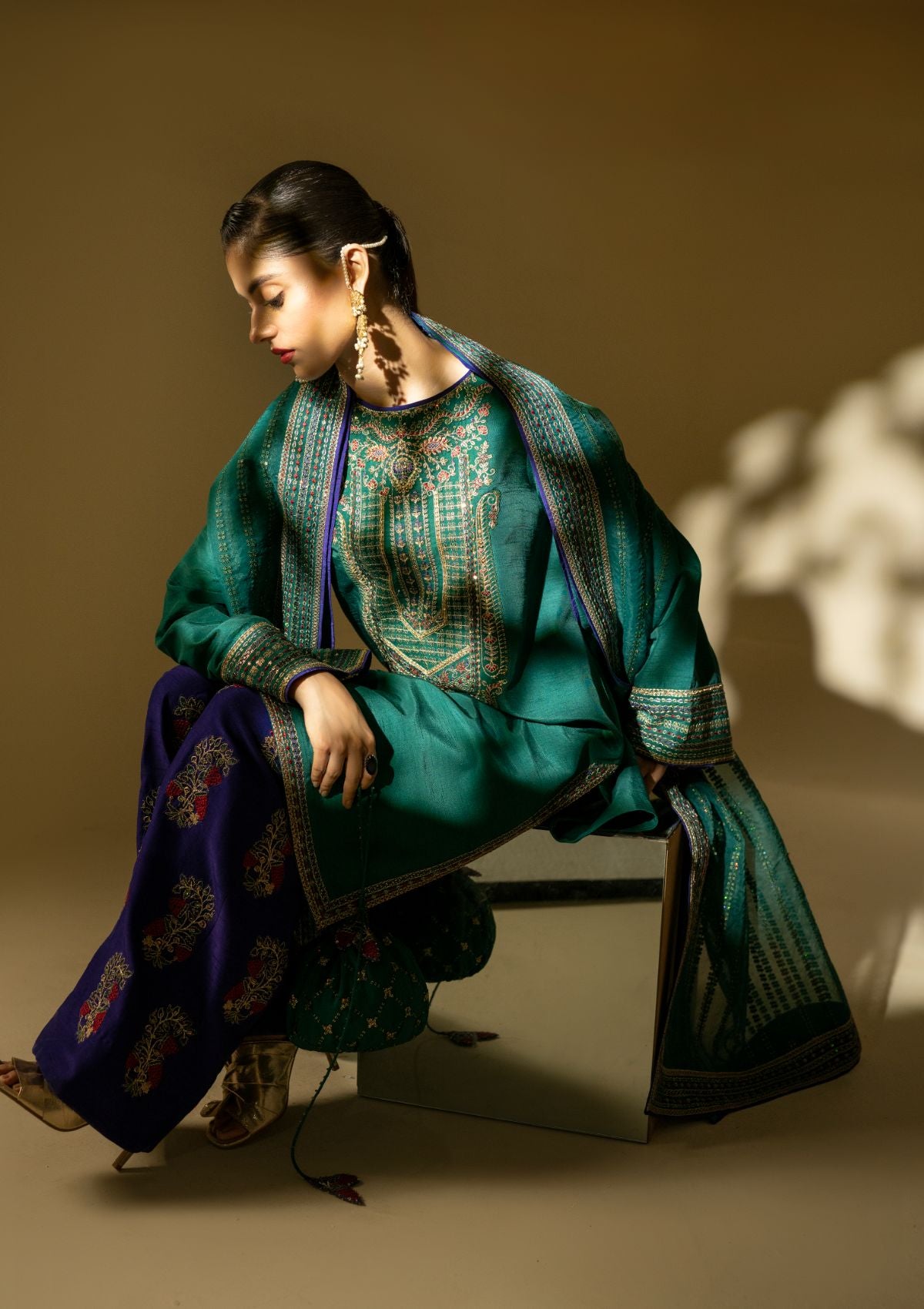 Winter Collection - Fozia Khalid - Silk Edit - Emerald Craftsmanship - D#01