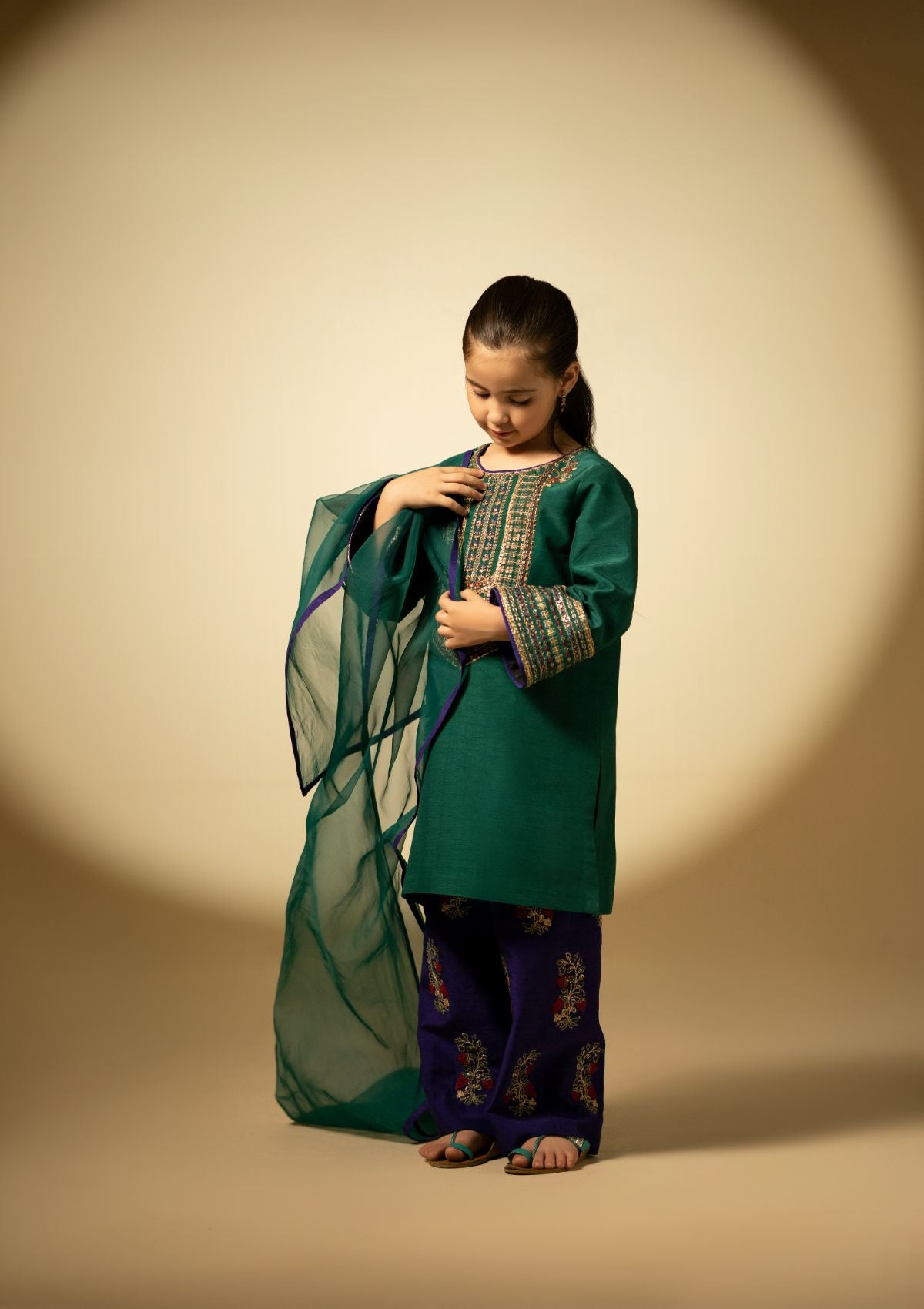 Kids Collection - Fozia Khalid - Silk Edit - Emerald Craftmanship