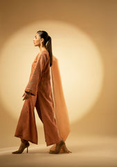 Winter Collection - Fozia Khalid - Silk Edit - Peach Hues - D#11