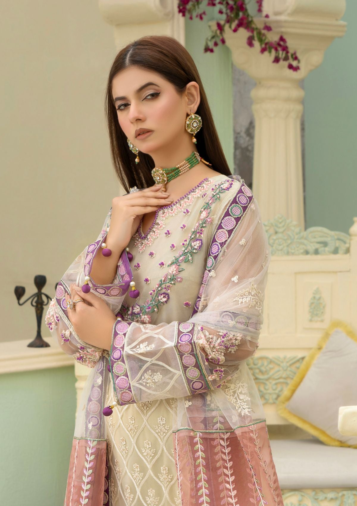 Formal Collection - AN By Badar Embroidery - Rang e Jahan - ALC#02 - White Heaven
