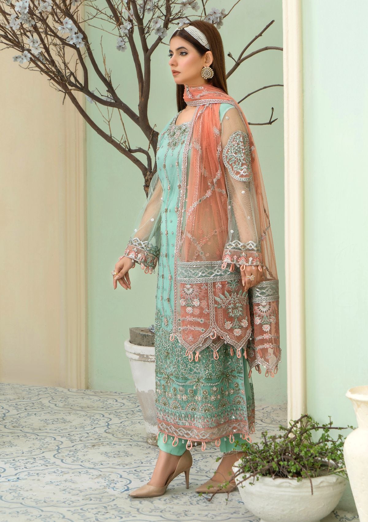 Formal Collection - AN By Badar Embroidery - Rang e Jahan - ALC#06 - Sea Aqua