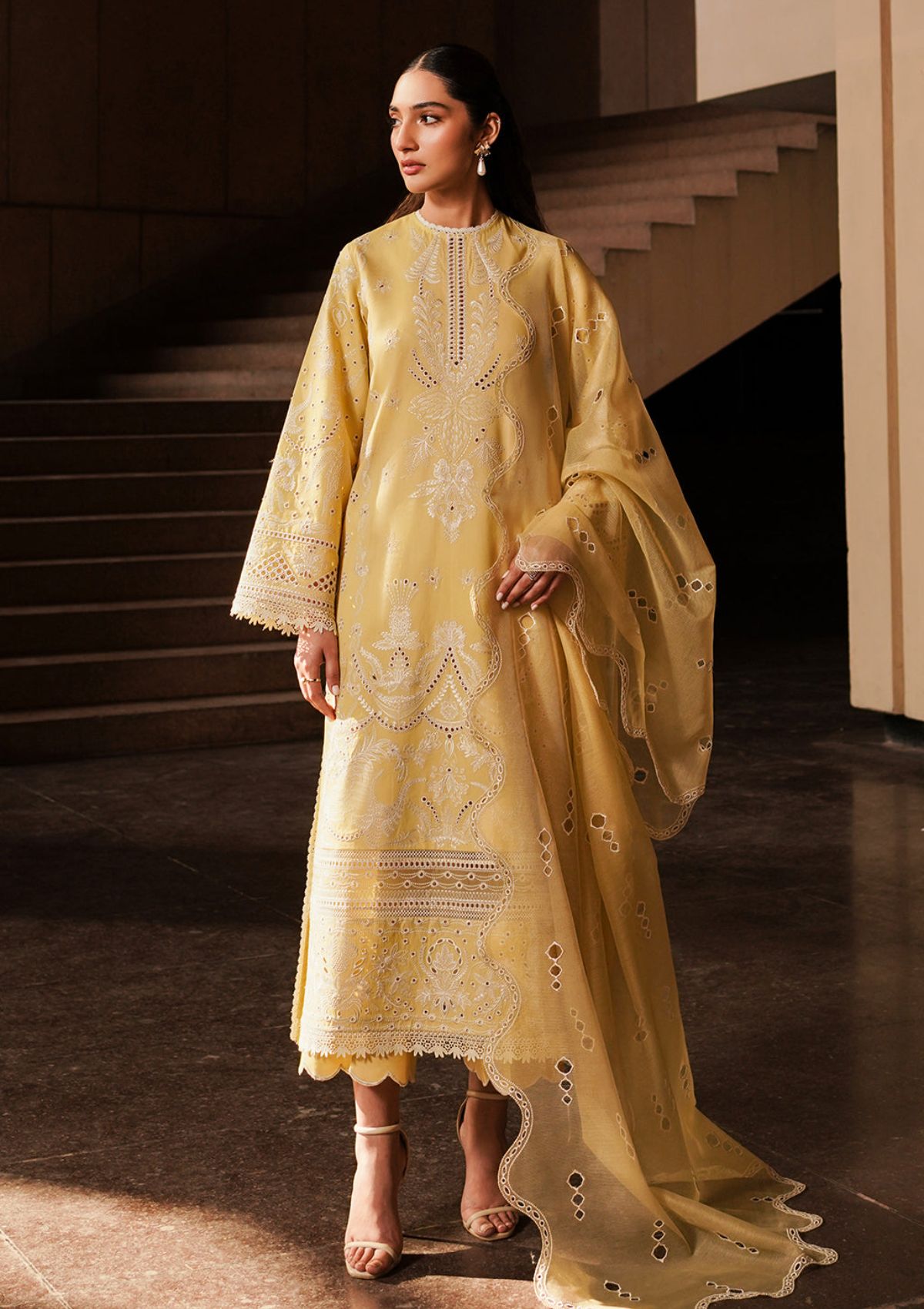 Lawn Collection - Afrozeh - Chikankari - Festive 24 - ACF#1 - Canary