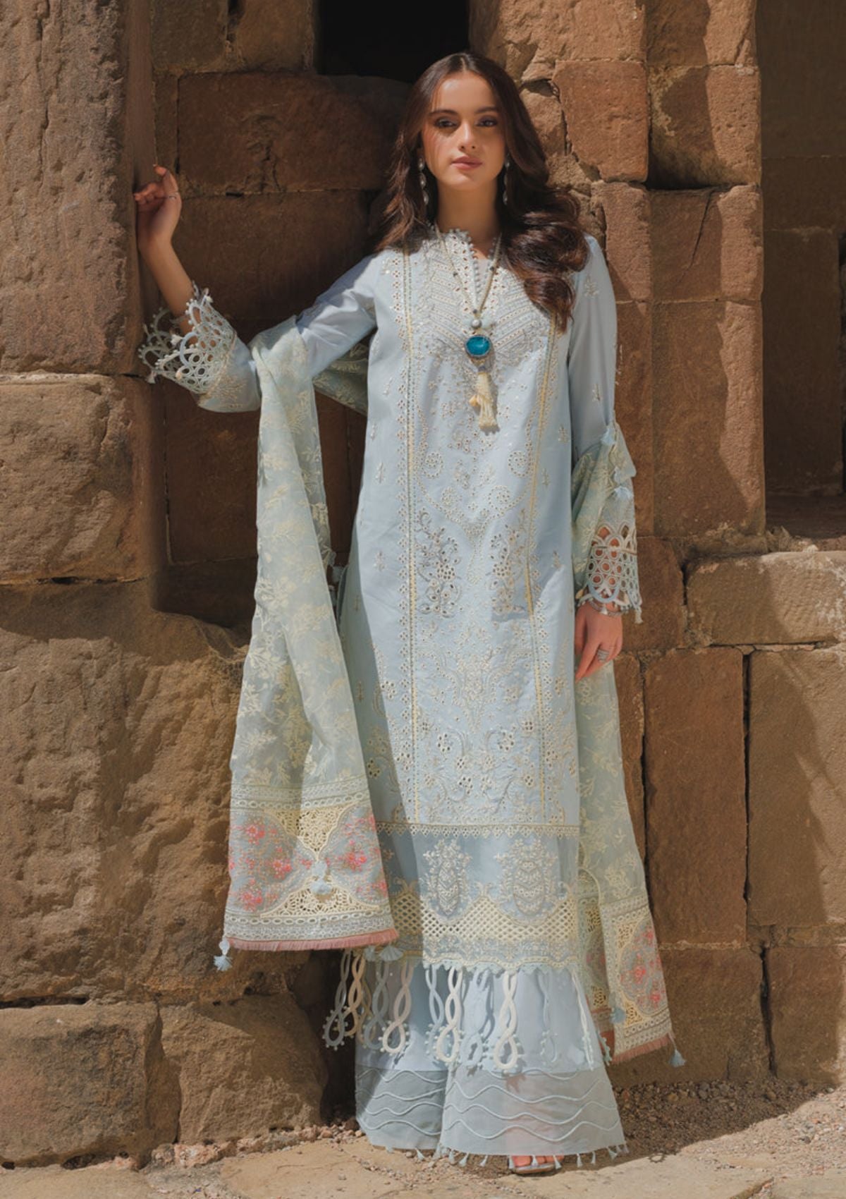 Lawn Collection - Qalamkar - Luxury - Eid Edit - BE-02 MINA