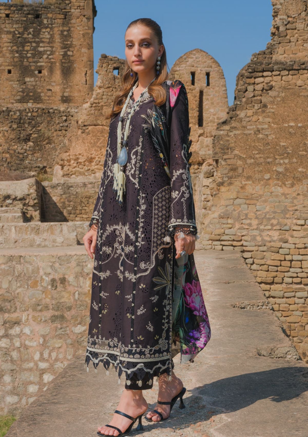 Lawn Collection - Qalamkar - Luxury - Eid Edit - BE-03 INEZ