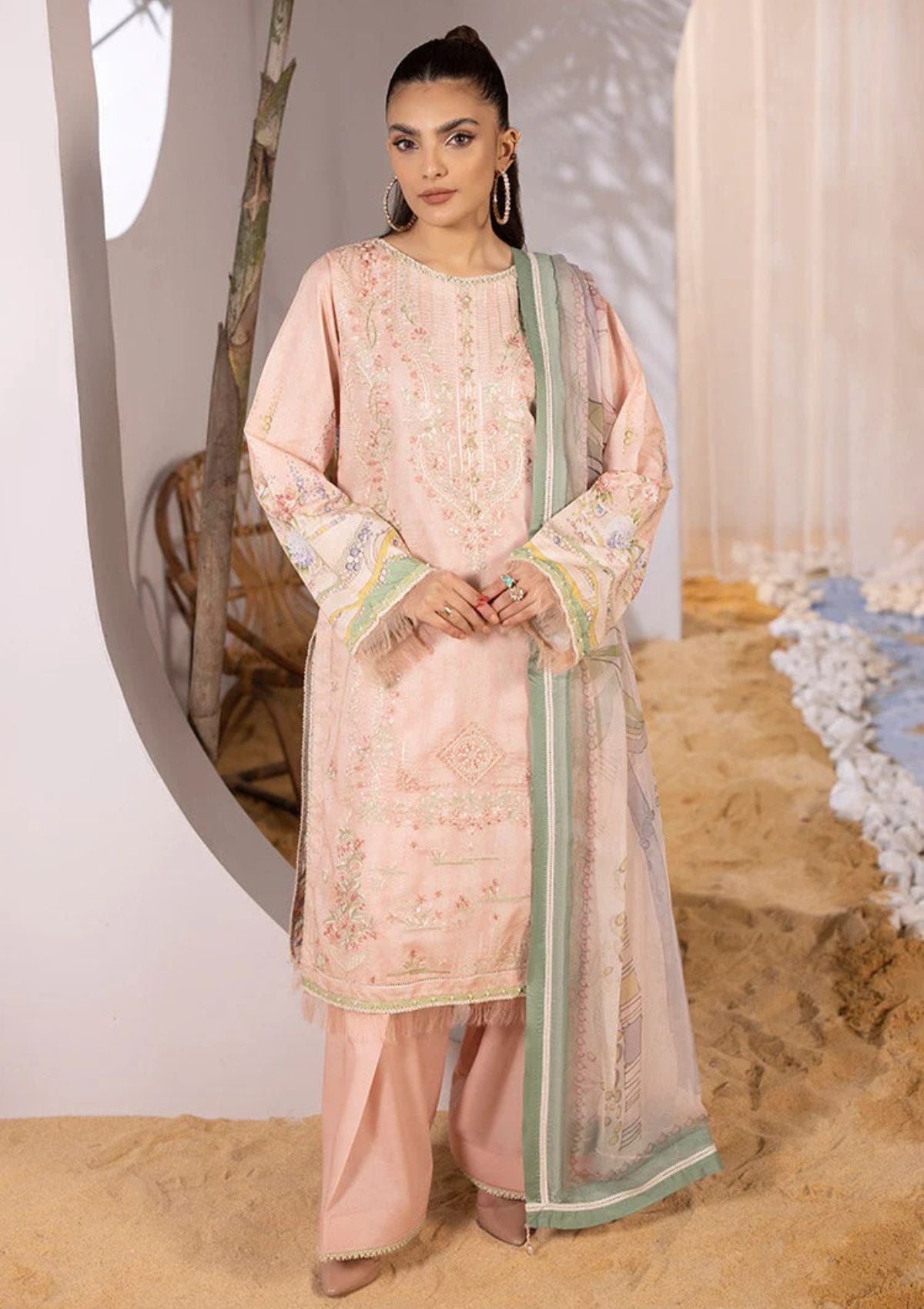 Lawn Collection - Ellena - Unstitched Embroidered - EAS-L3-06-01