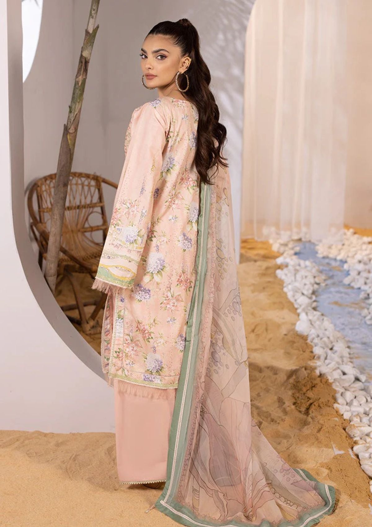 Lawn Collection - Ellena - Unstitched Embroidered - EAS-L3-06-01