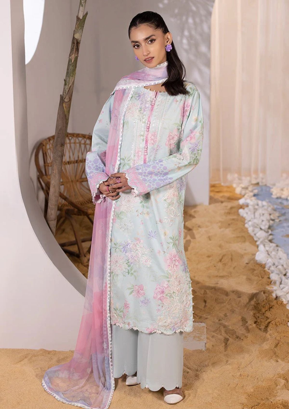 Lawn Collection - Ellena - Unstitched Embroidered - EAS-L3-06-04