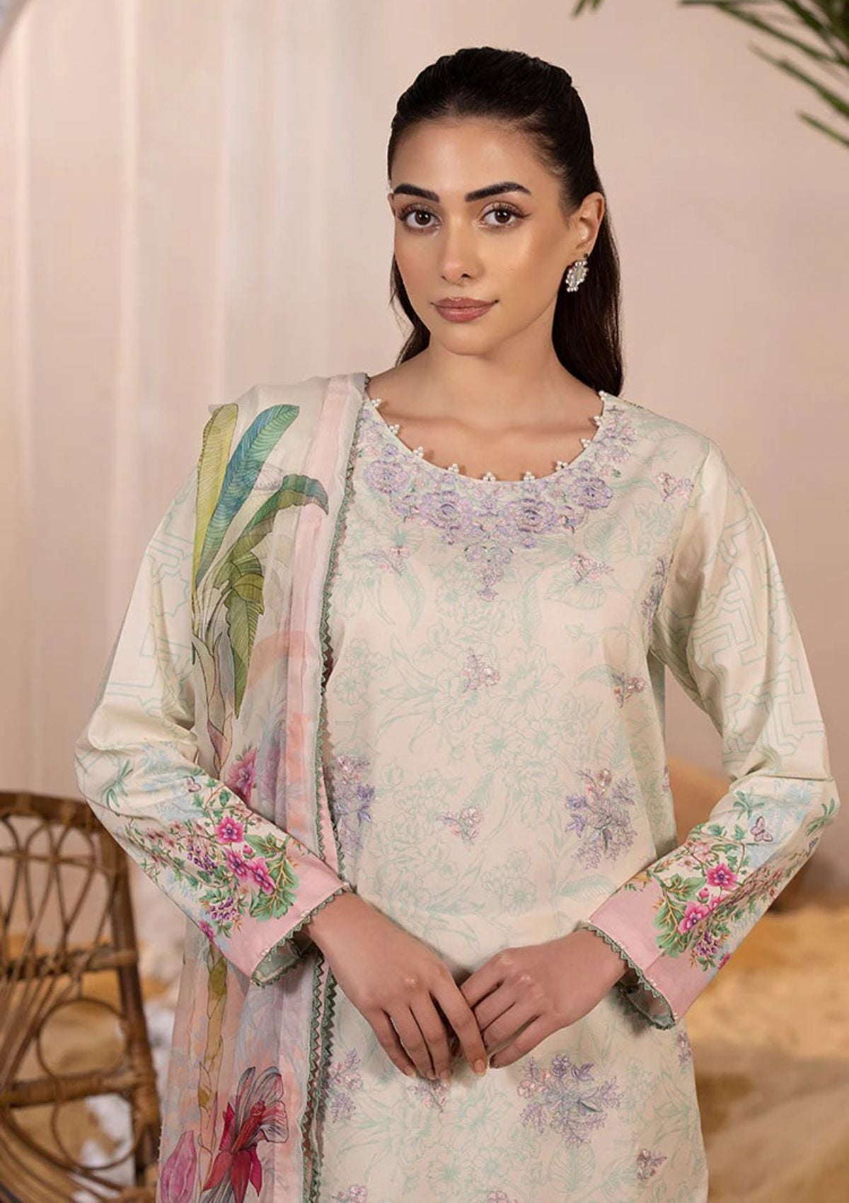 Lawn Collection - Ellena - Unstitched Embroidered - EAS-L3-06-07