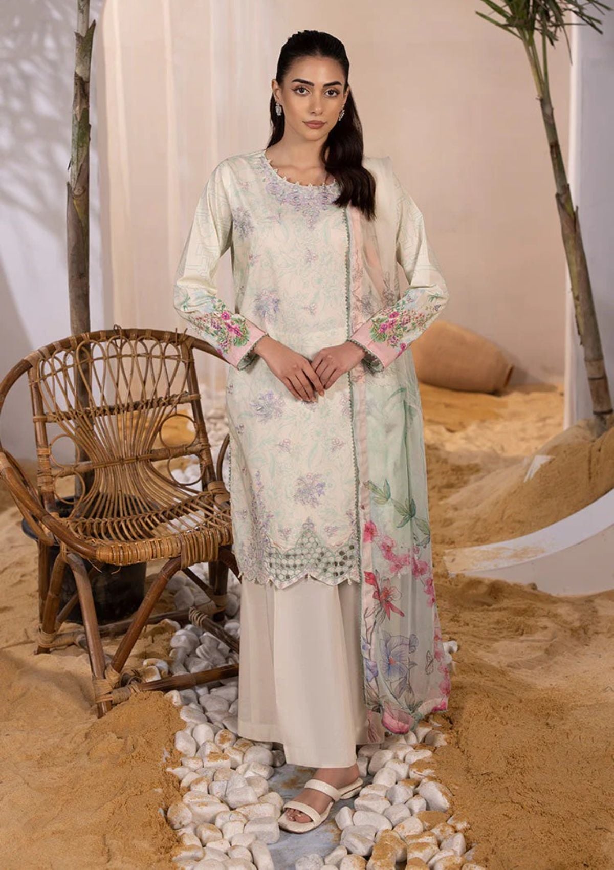 Lawn Collection - Ellena - Unstitched Embroidered - EAS-L3-06-07