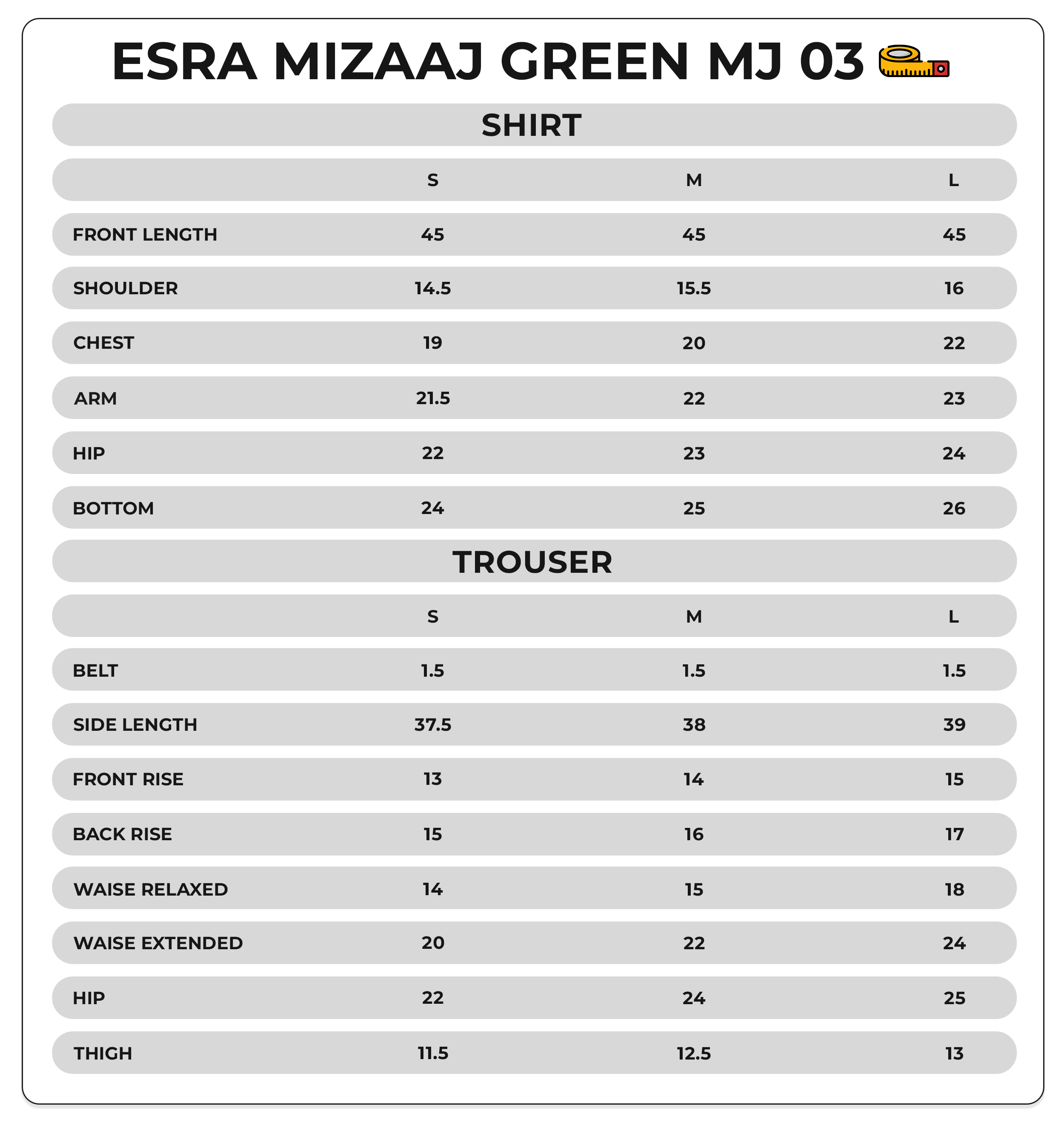 Size Chart Image