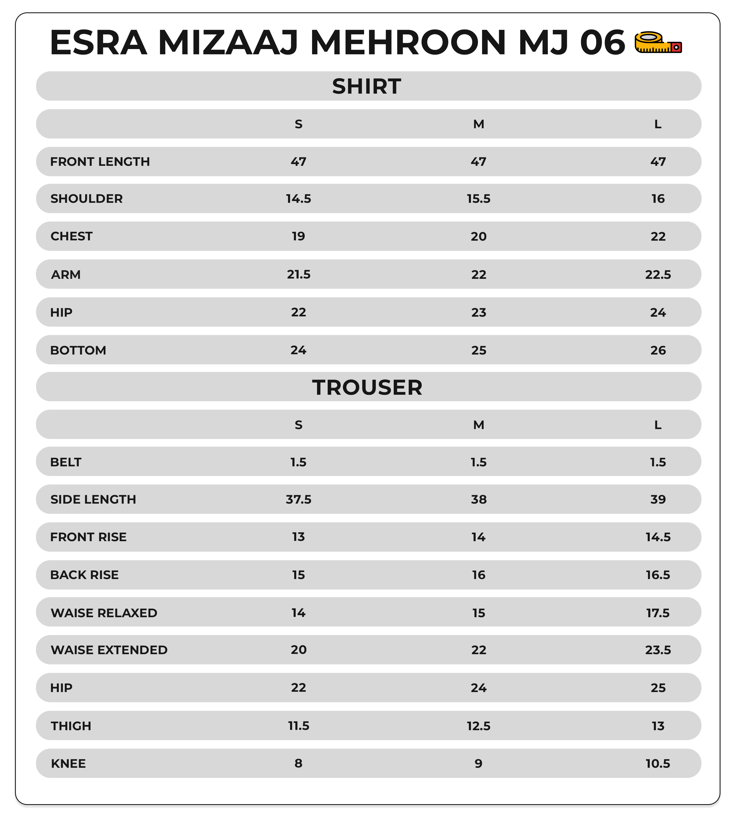 Size Chart Image