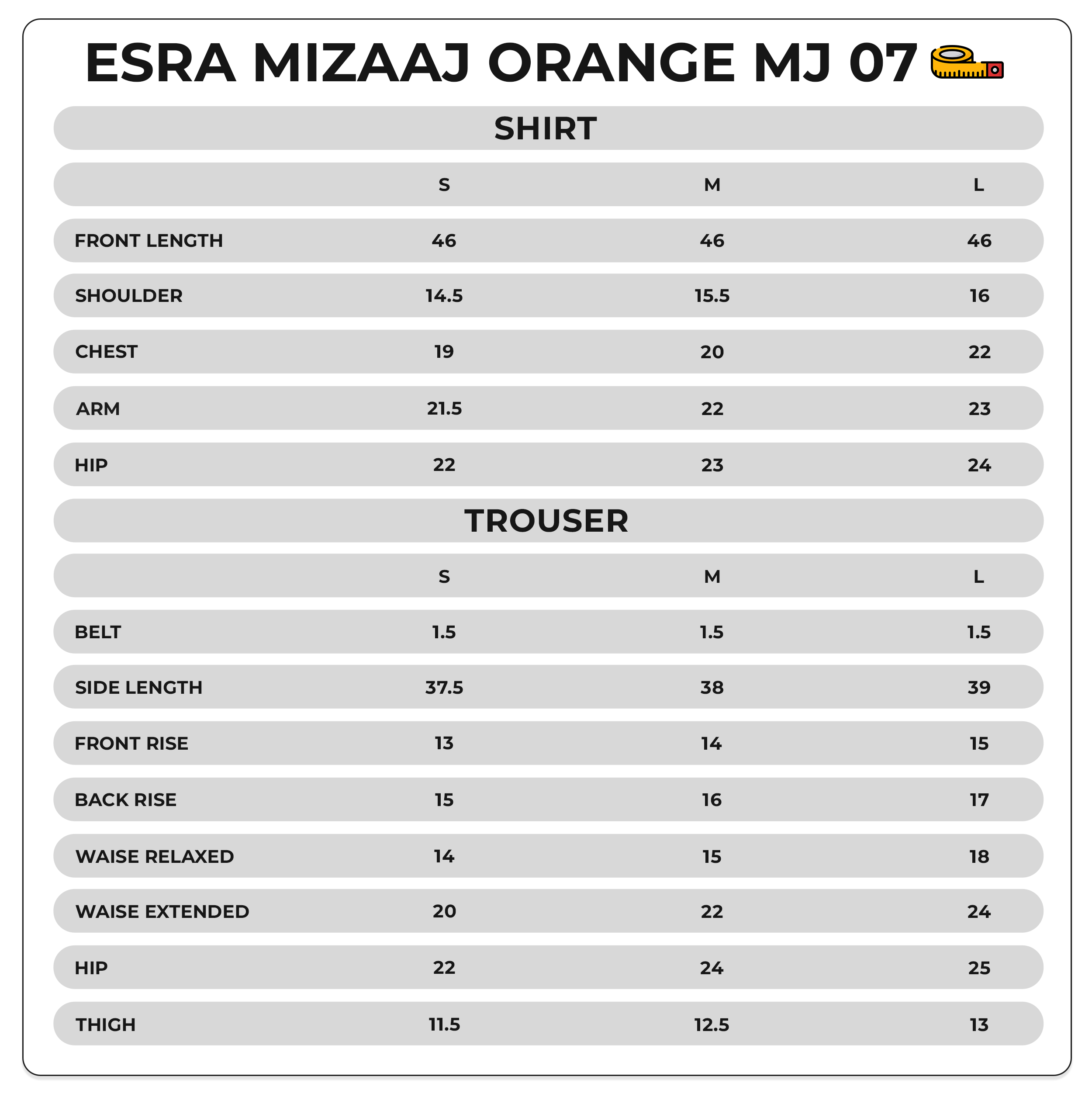 Size Chart Image