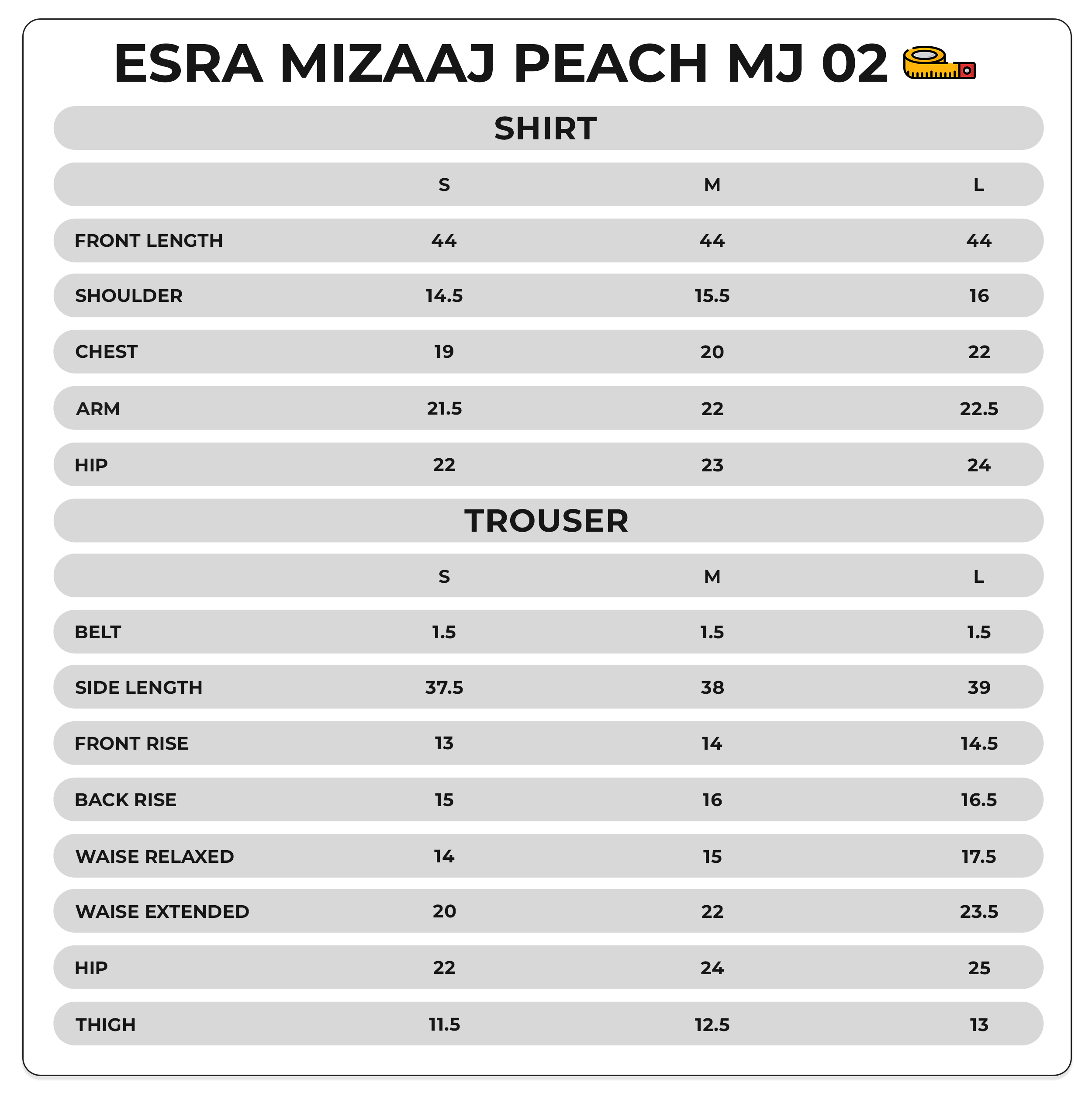 Size Chart Image