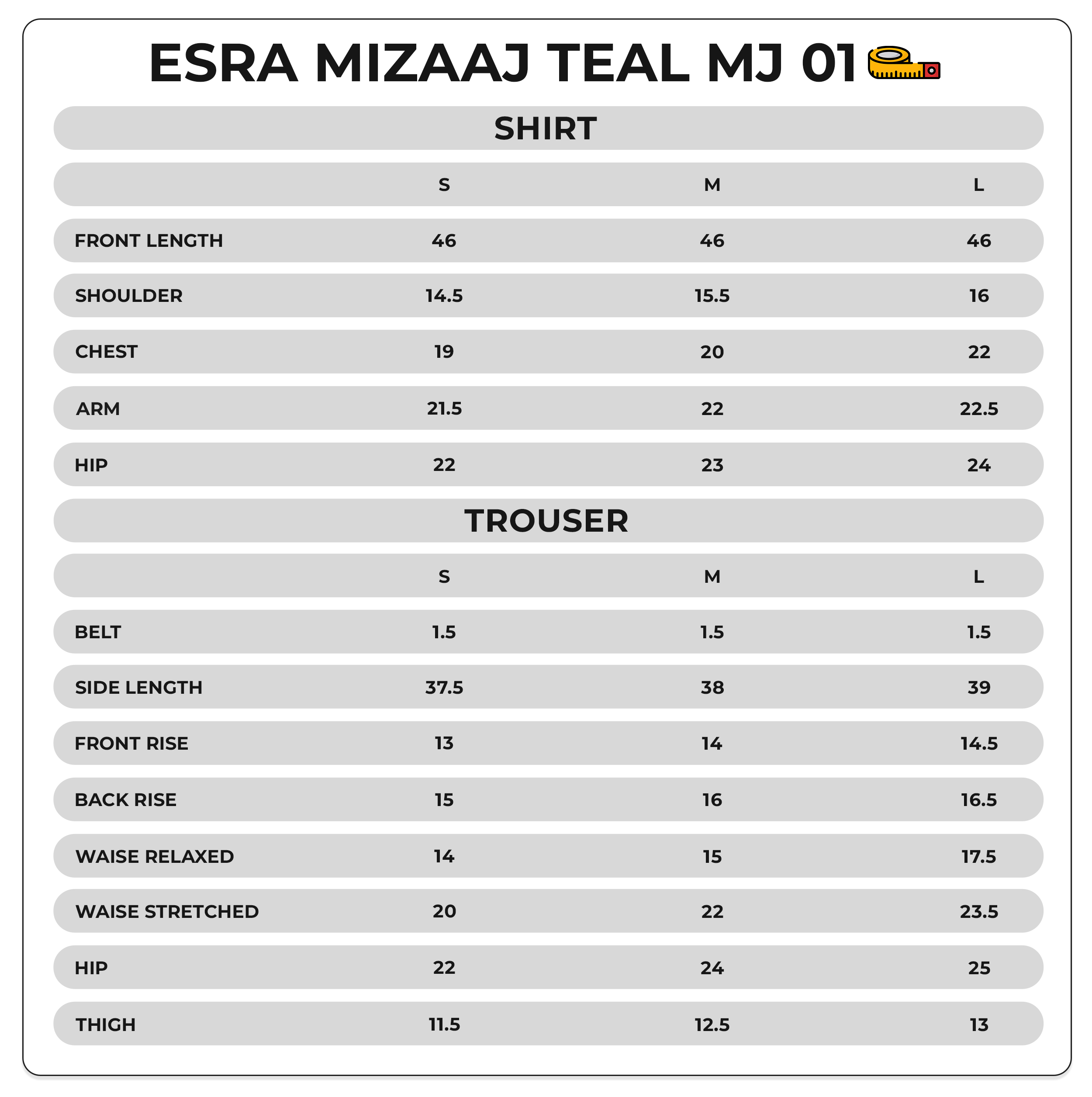 Size Chart Image