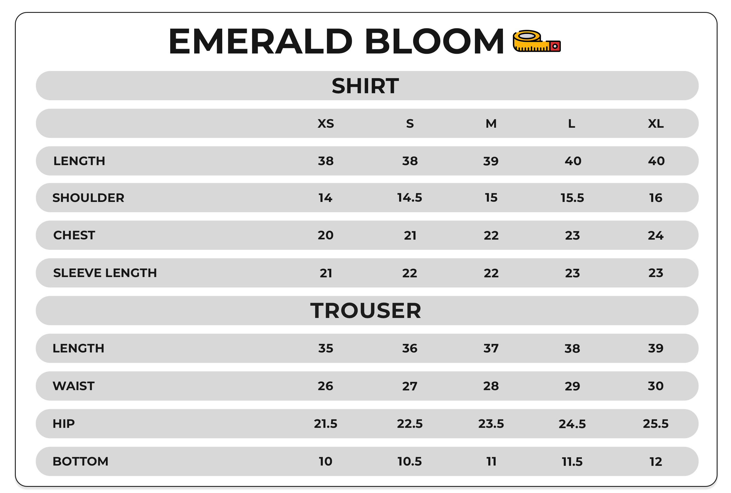 Size Chart Image