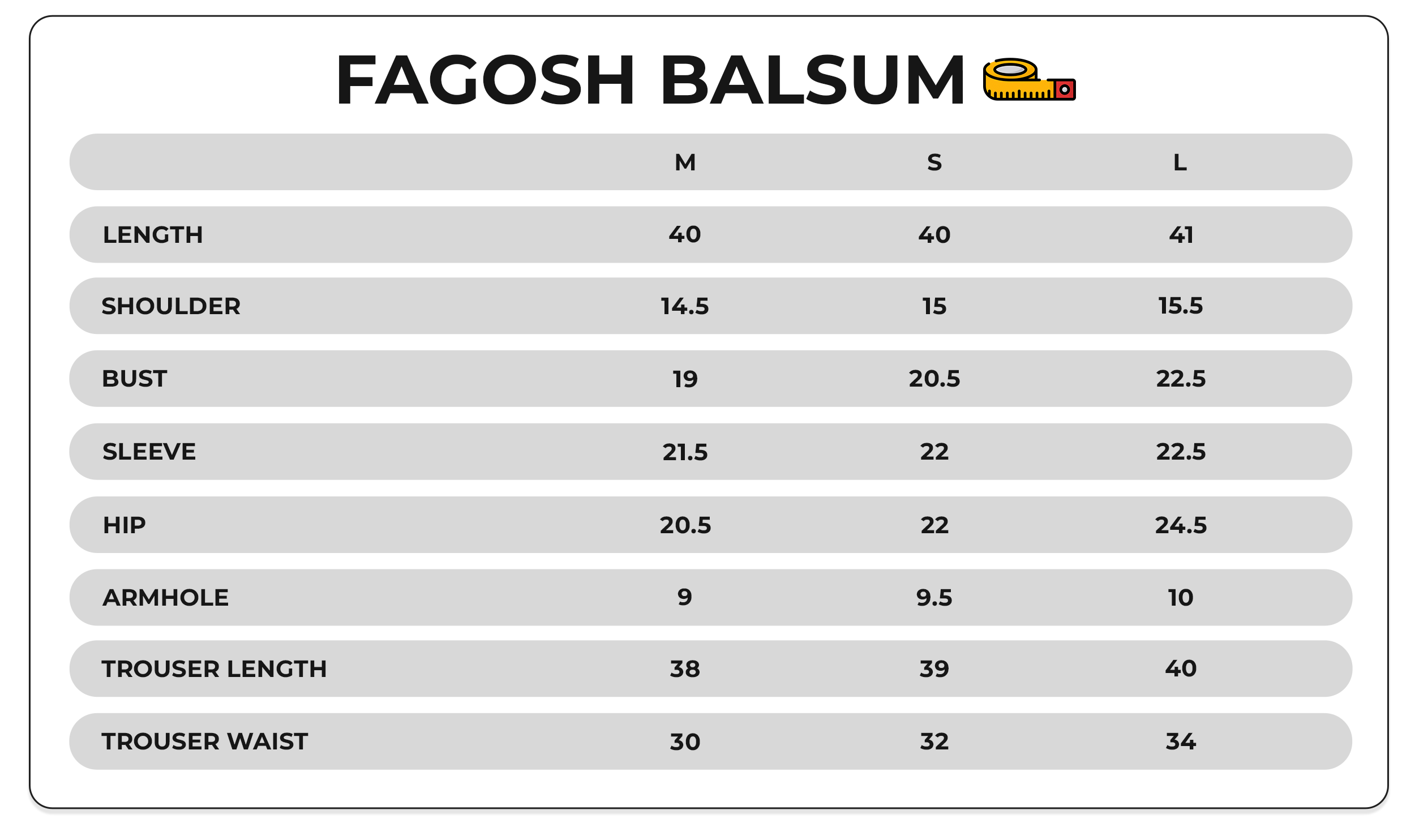 Size Chart Image