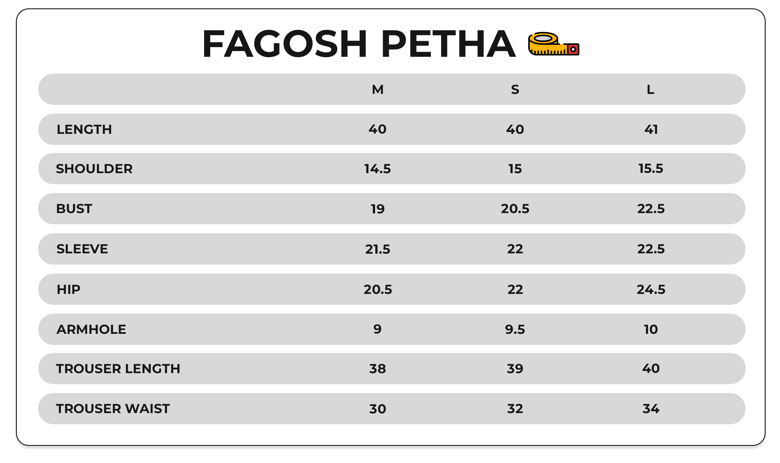 Size Chart Image