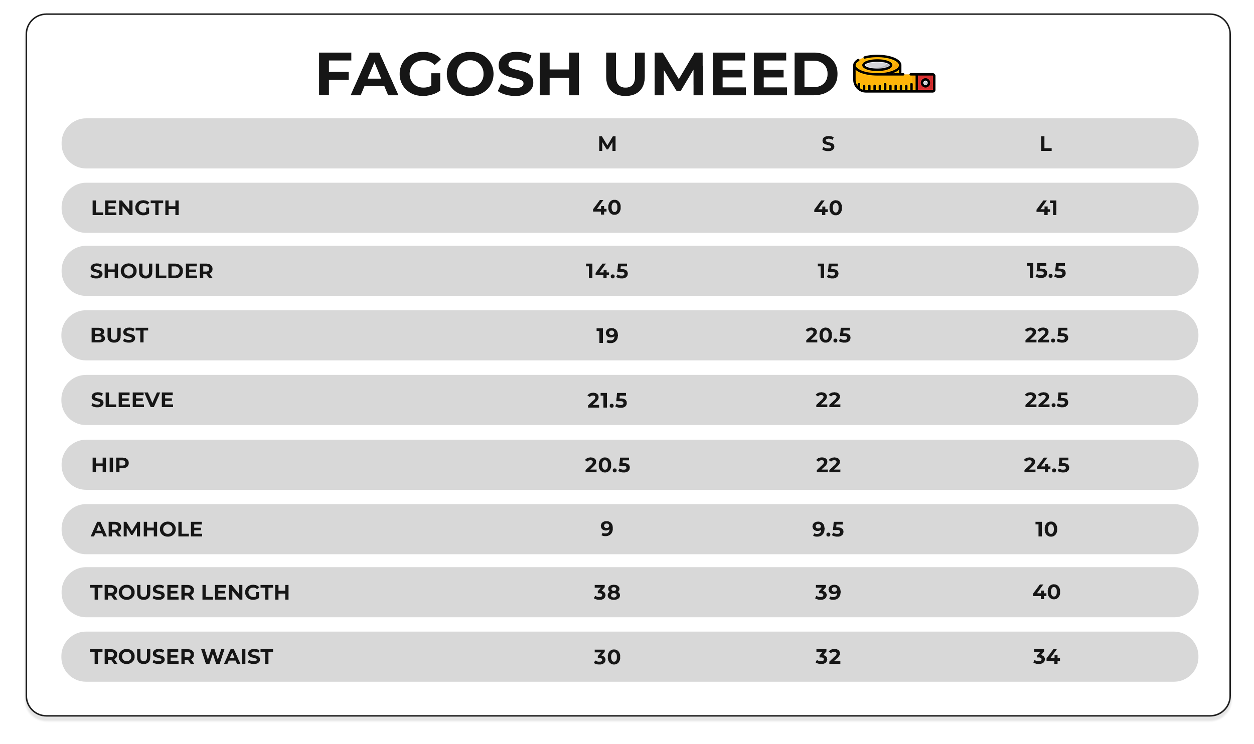 Size Chart Image