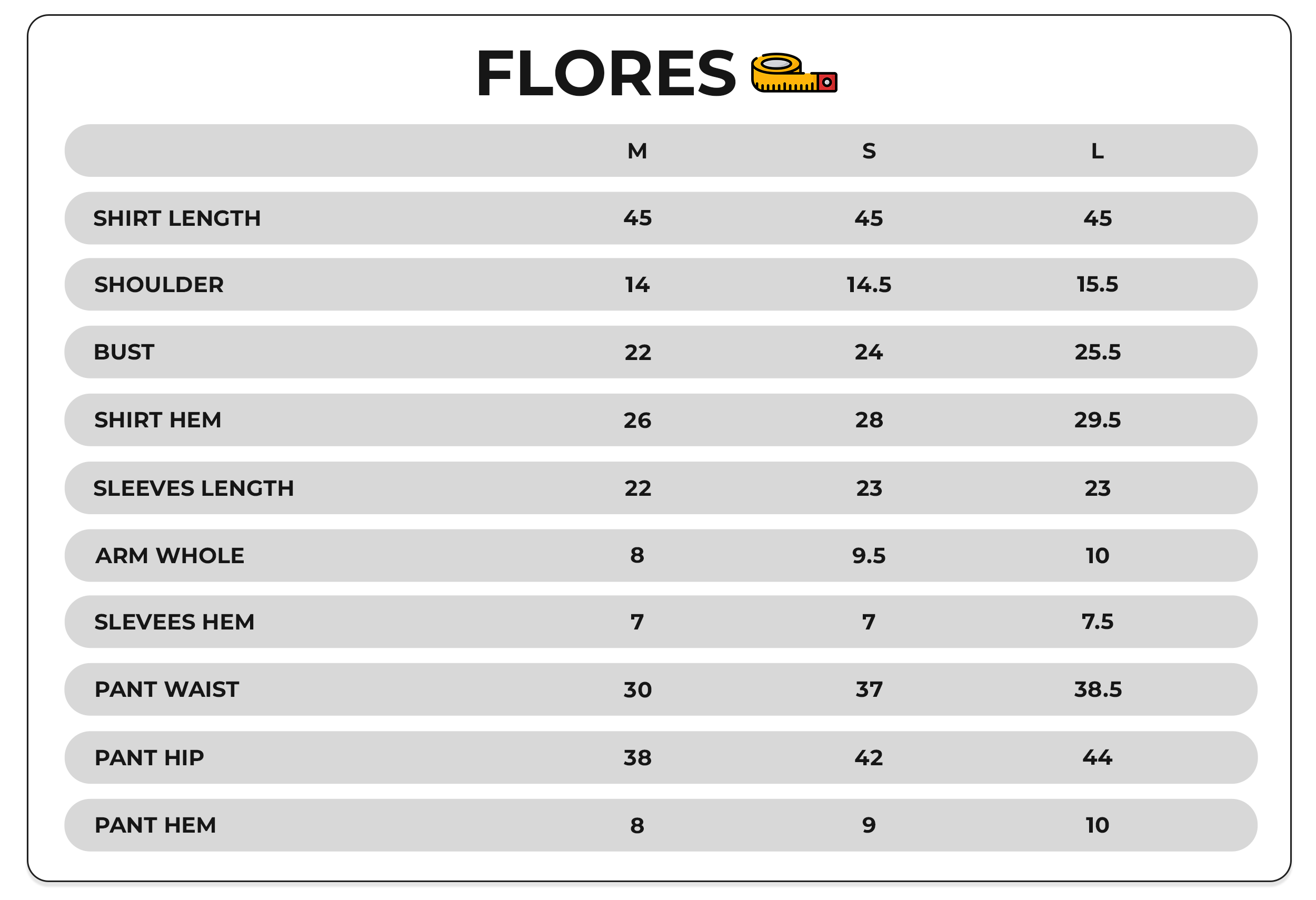 Size Chart Image