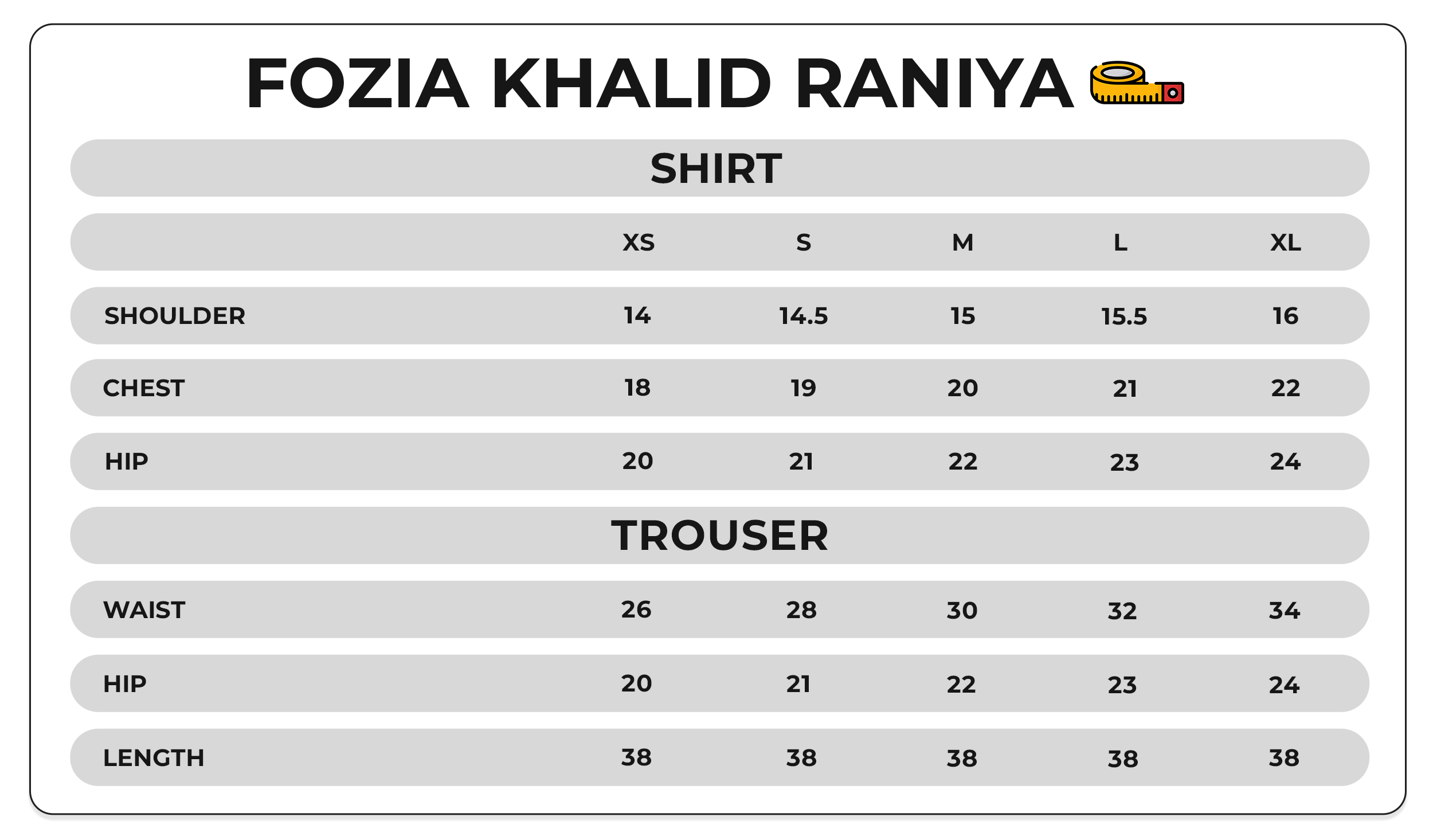 Size Chart Image