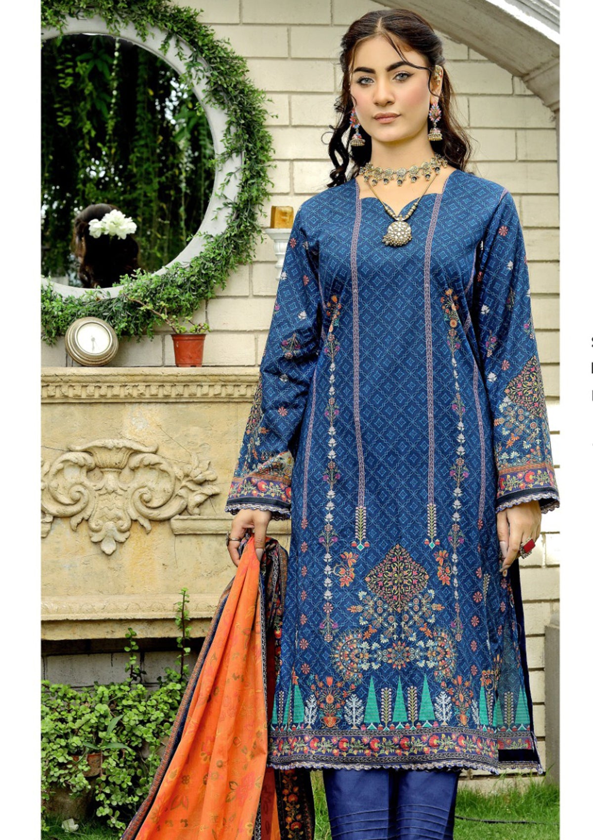 Lawn Collection - Qalamkar - Aangan - Print - V02 - AN#06