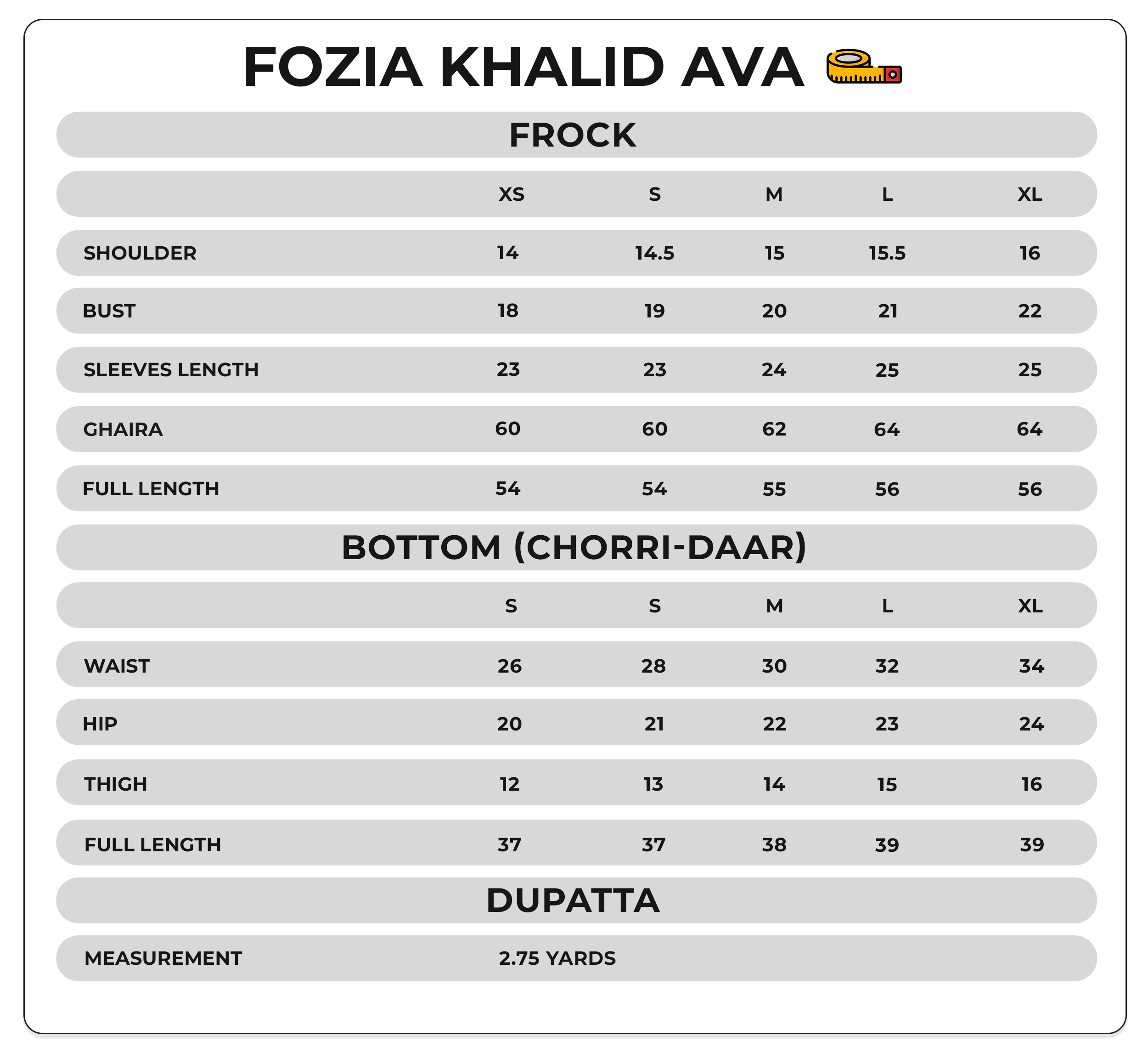 Size Chart Image