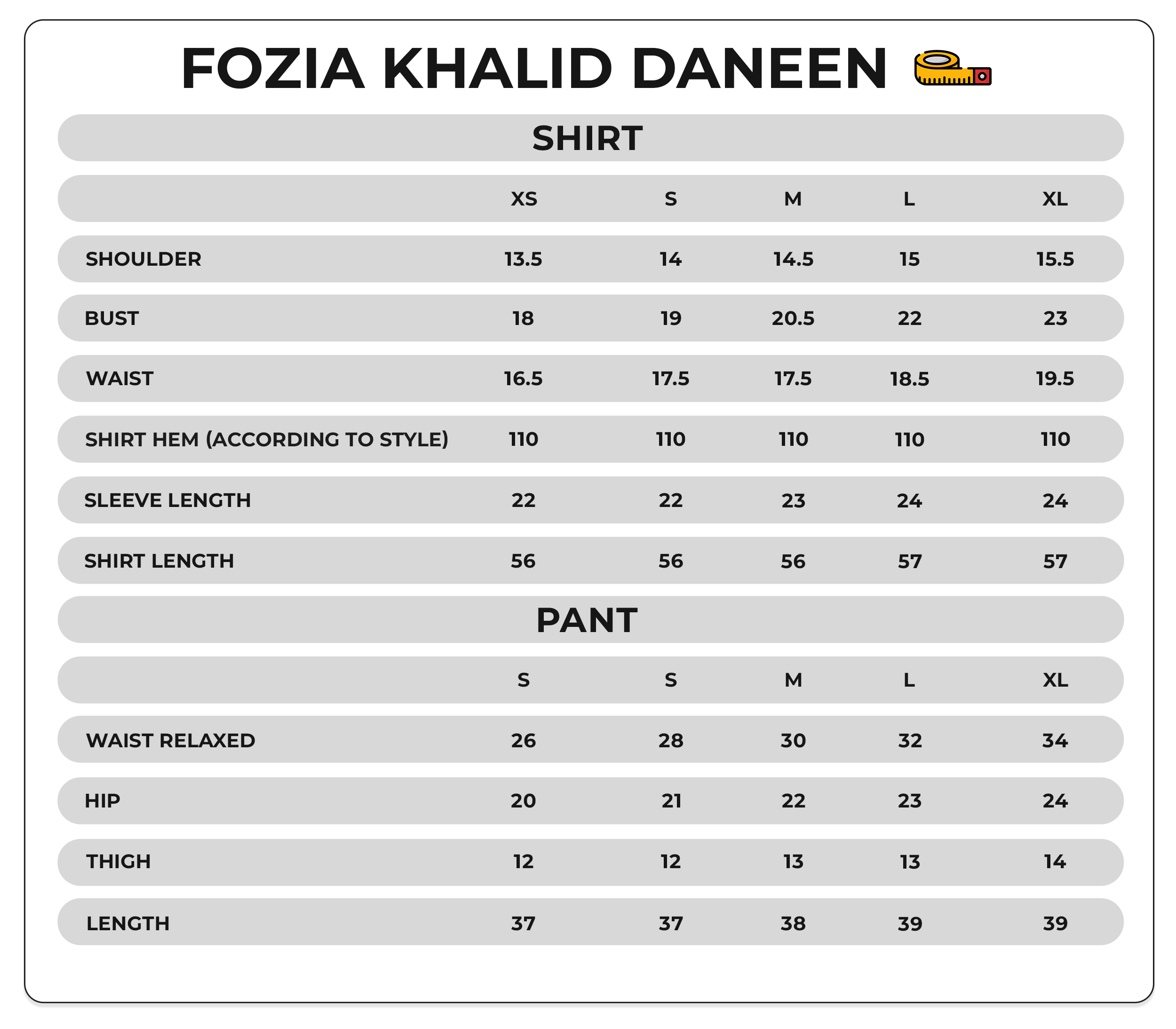 Size Chart Image