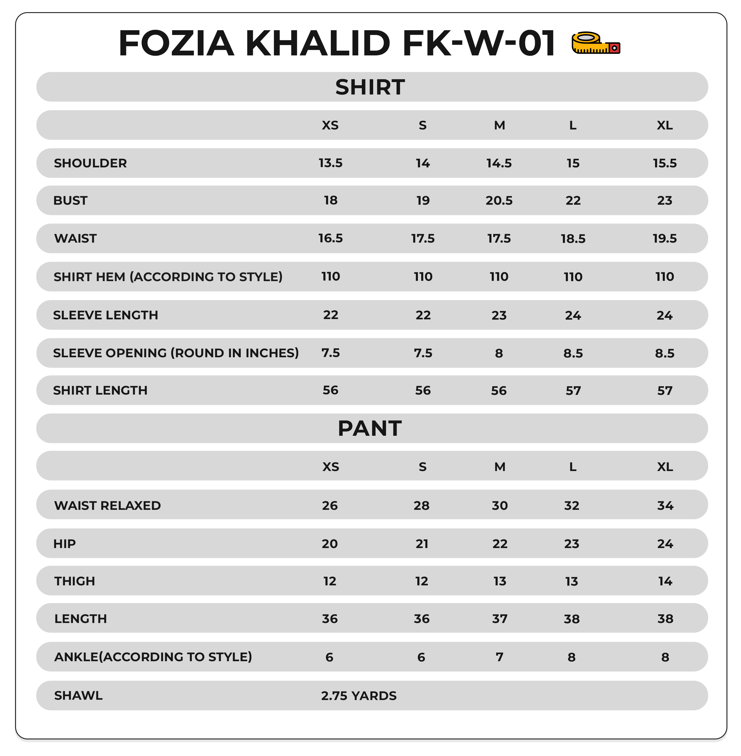 Size Chart Image