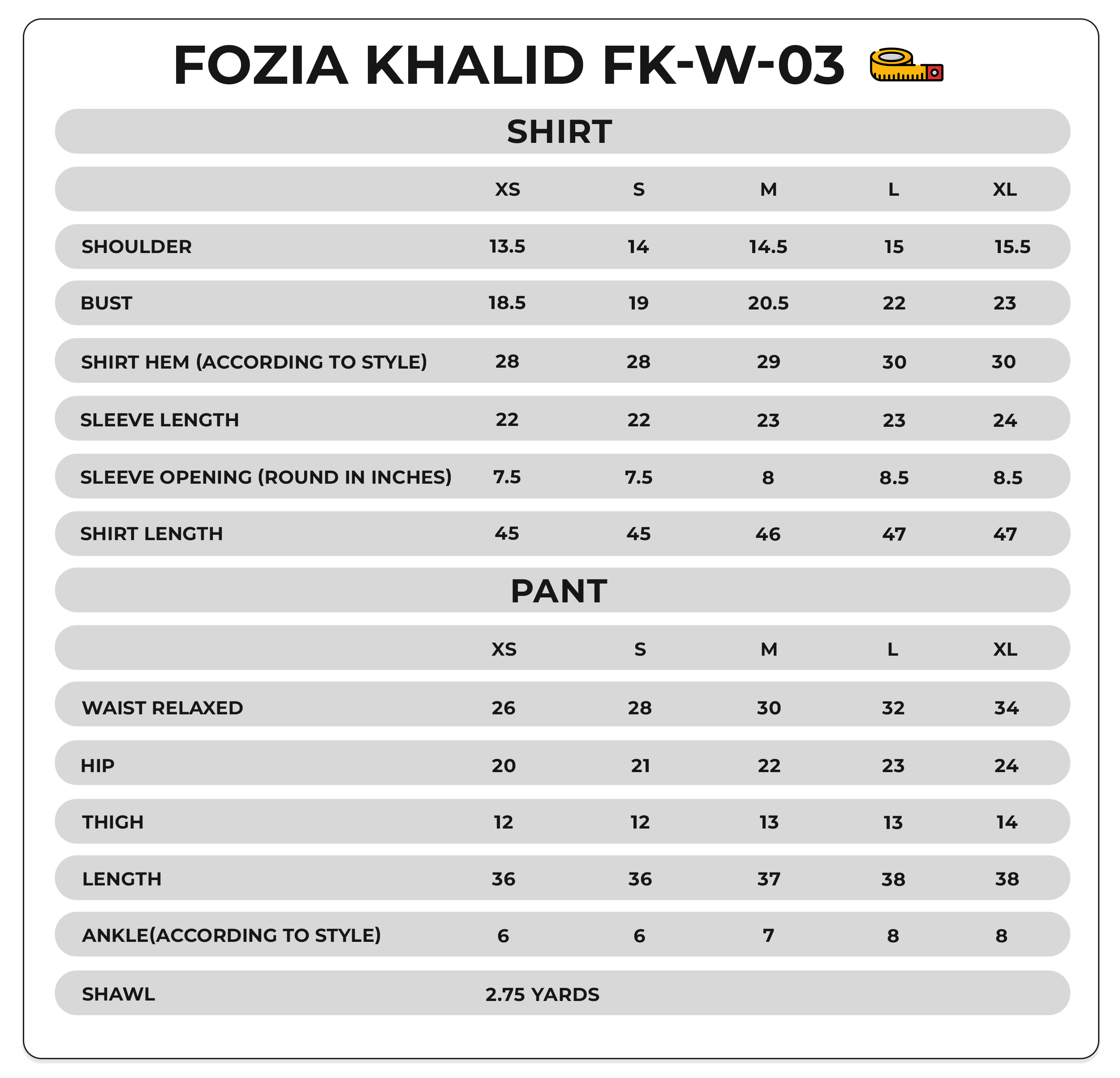 Size Chart Image