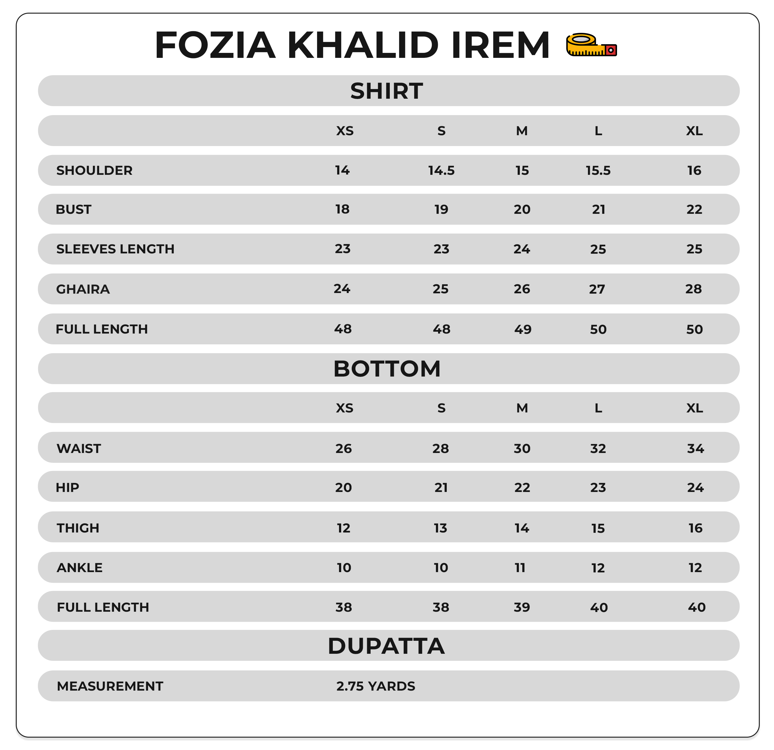 Size Chart Image