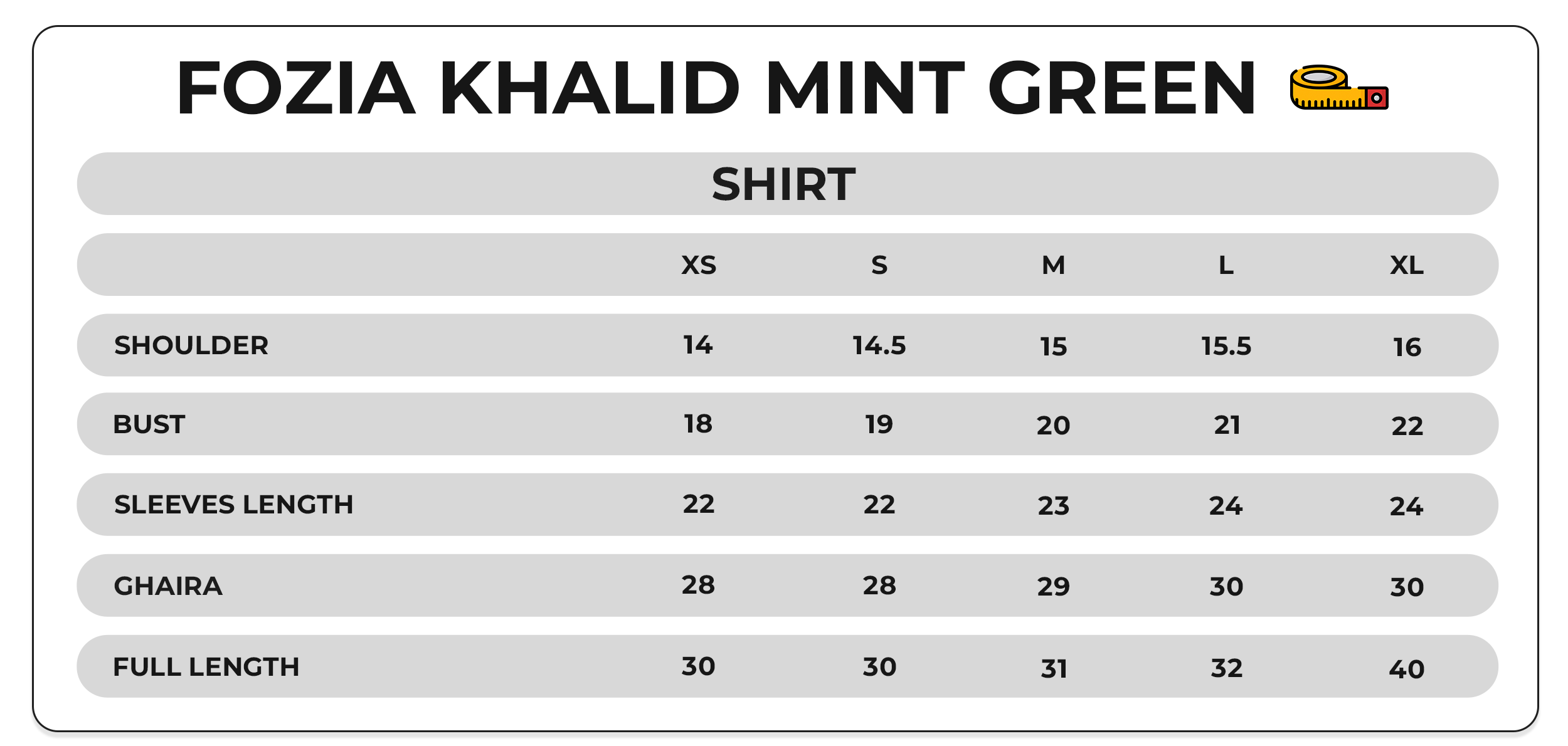 Size Chart Image