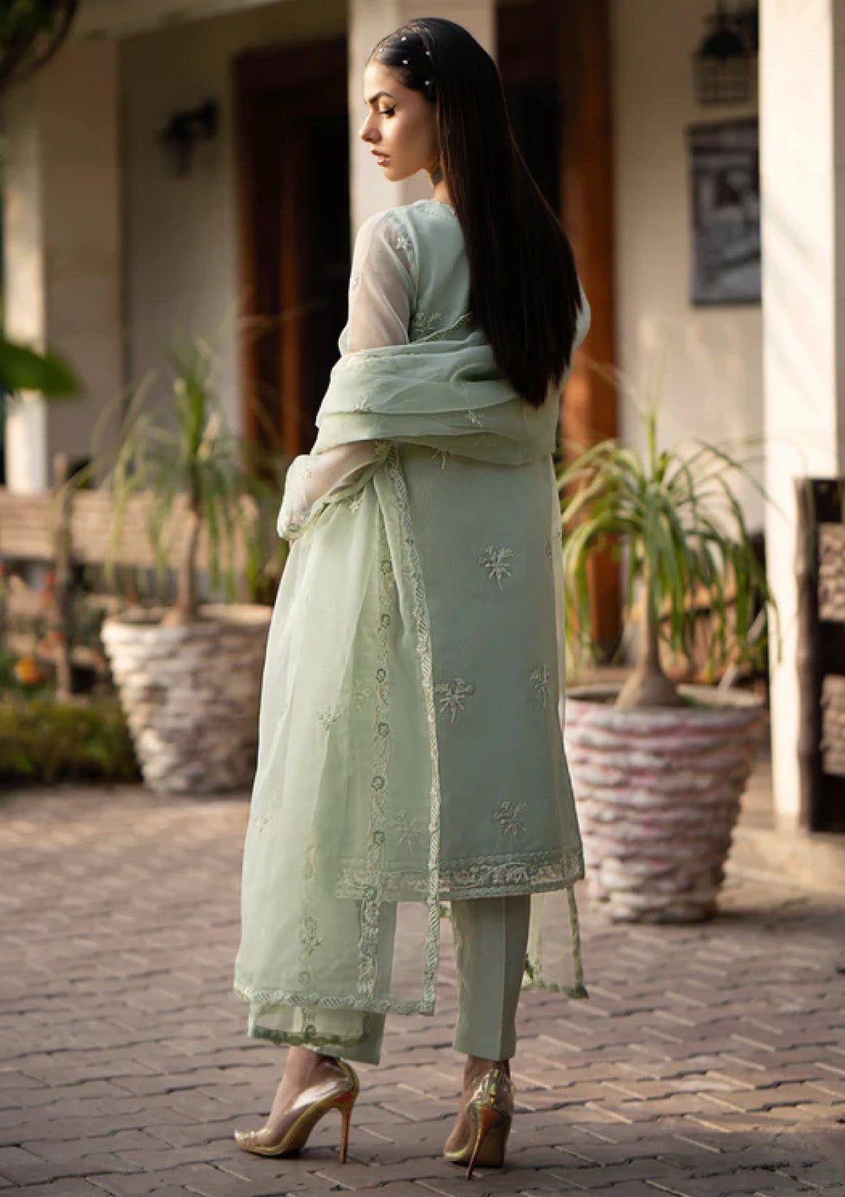 Pret Collection - Aneeqa hashmi - Qaisiri 24 - Pastle