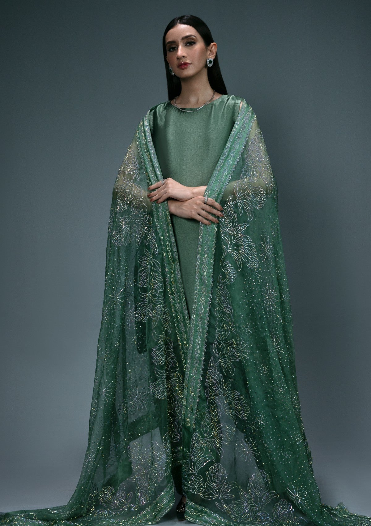 Pret Collection - Sidra Fahad - Elienna 24 - Dark Green