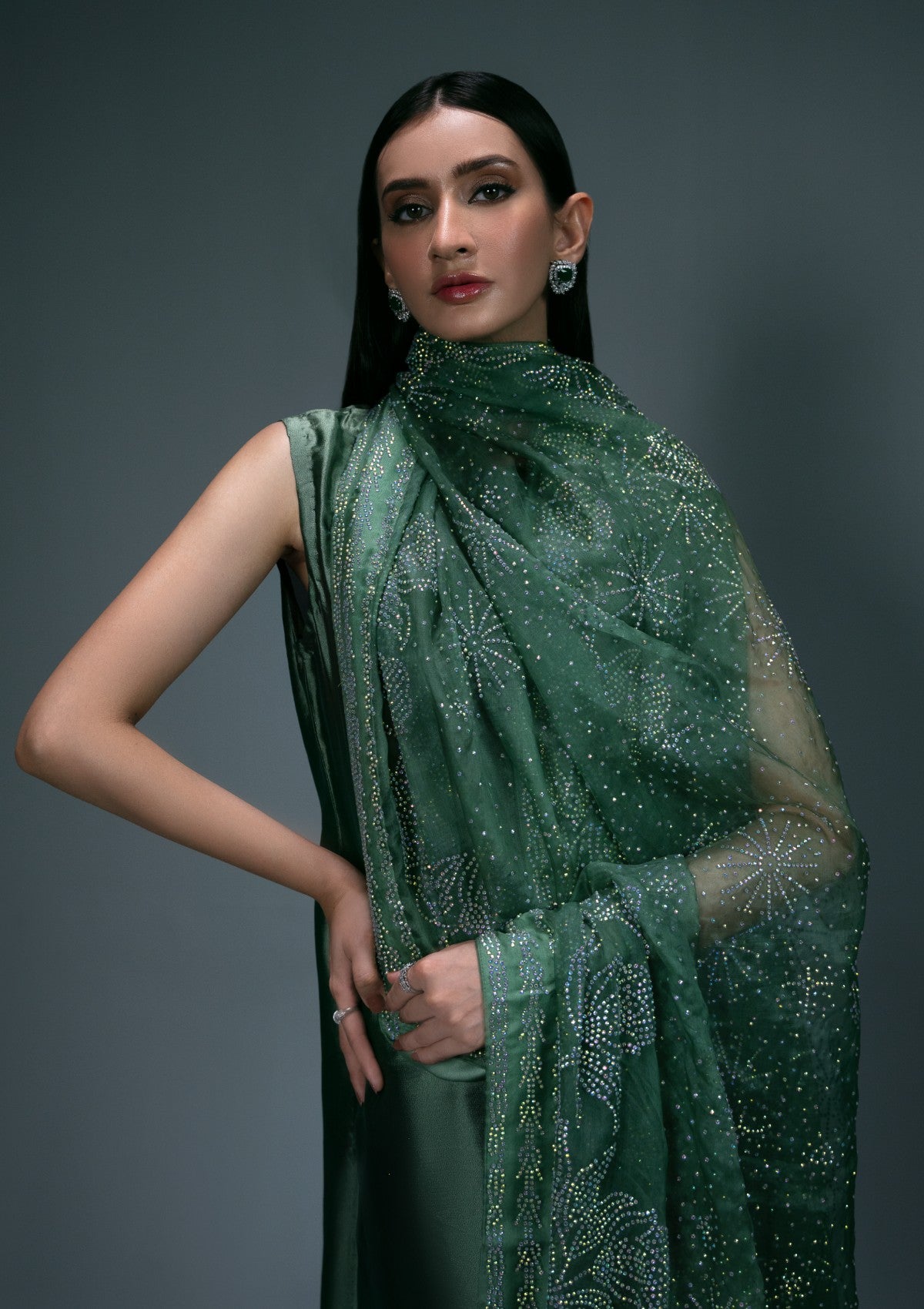 Pret Collection - Sidra Fahad - Elienna 24 - Dark Green