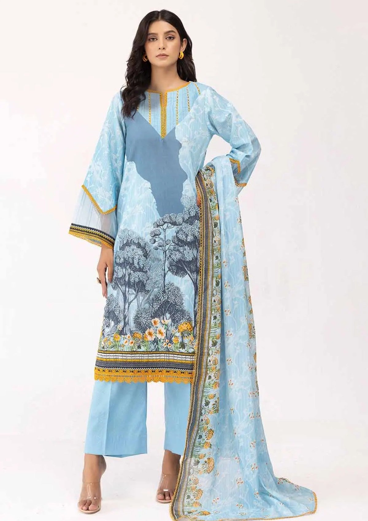 Winter Collection - Gul Ahmed - 3Pcs Unstitched 24 - CD-42004