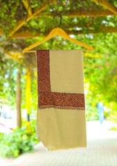 Pashmina Kashmiri Work Shawl D - 01 - Skin