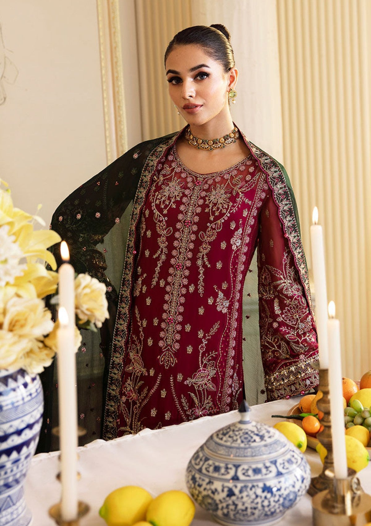 Formal Collection - Gulaal - Embroidered Chiffon - Vol 02 - GEC24#04 - Blanca