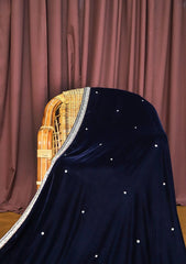 Winter Collection - Kashmiri Tanka - Velvet Shawl With Tilla Border - Work 1