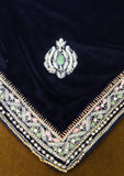 Winter Collection - Kashmiri Tanka - Velvet Shawl With Tilla Border - Work 1