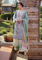 Lawn Collection - Elaf - Print Chikankari 24 - ECT-03B - Oak Mist